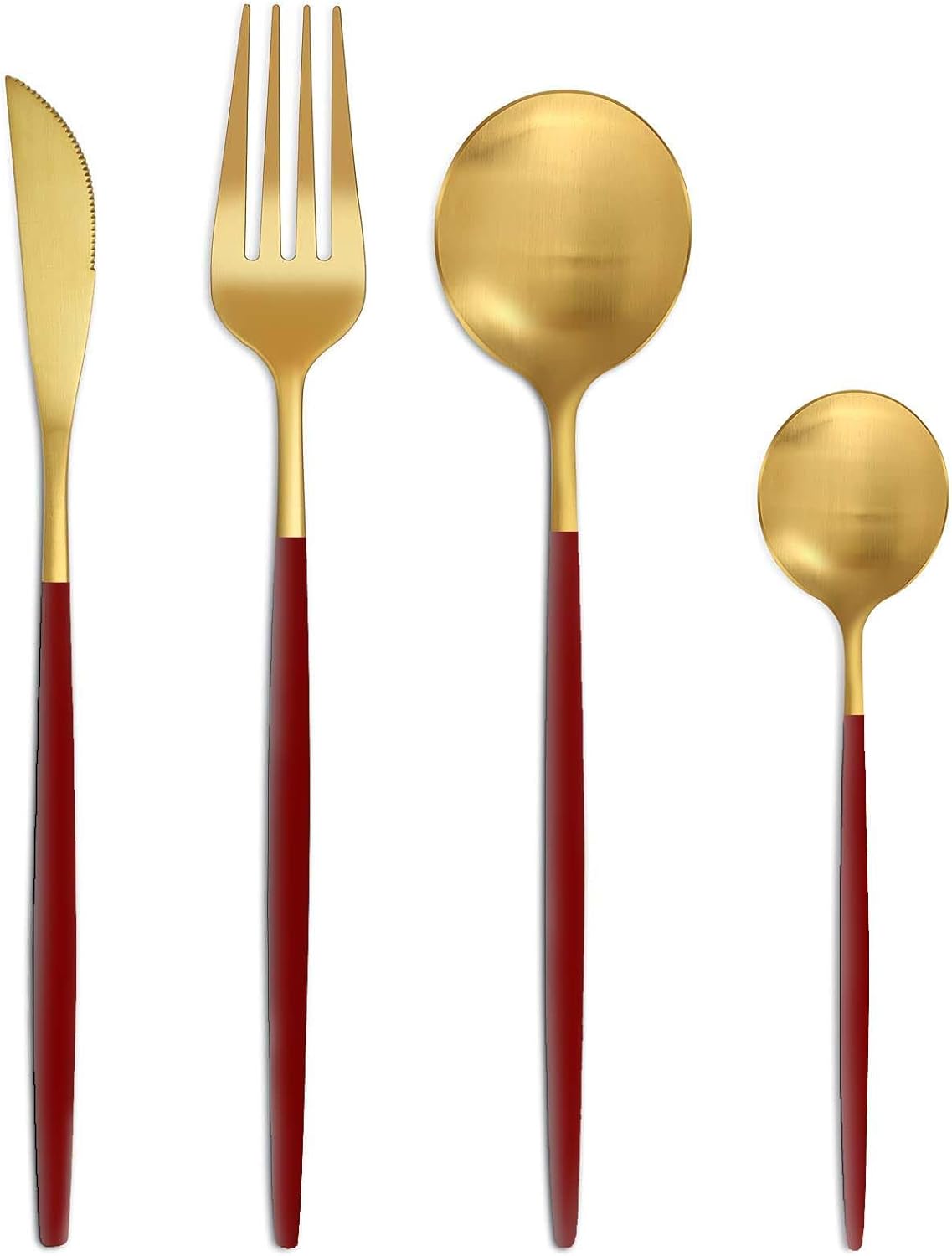 Bestdin Bestekset voor 6 personen, 24-delige roestvrijstalen bestekset Matzwart 24-delige bestekset voor 6 personen: Bestdin als 24-delige titanium bestekset zwart bestaat uit 6 messen, 6 eetlepels, 6 dinervorken, 6 theelepels. Ideaal voor alle formele of