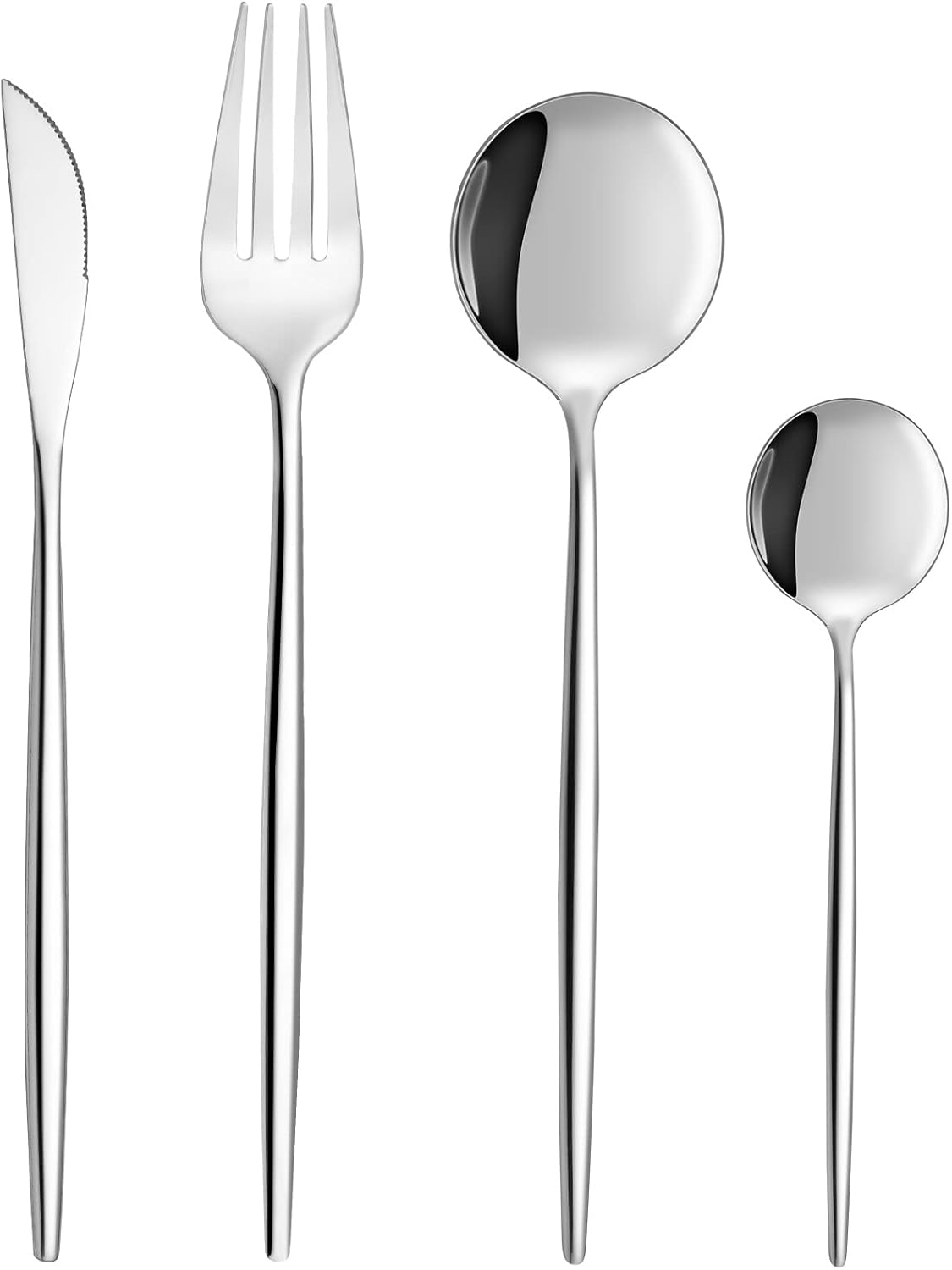 Bestdin Bestekset voor 6 personen, 24-delige roestvrijstalen bestekset Matzwart 24-delige bestekset voor 6 personen: Bestdin als 24-delige titanium bestekset zwart bestaat uit 6 messen, 6 eetlepels, 6 dinervorken, 6 theelepels. Ideaal voor alle formele of