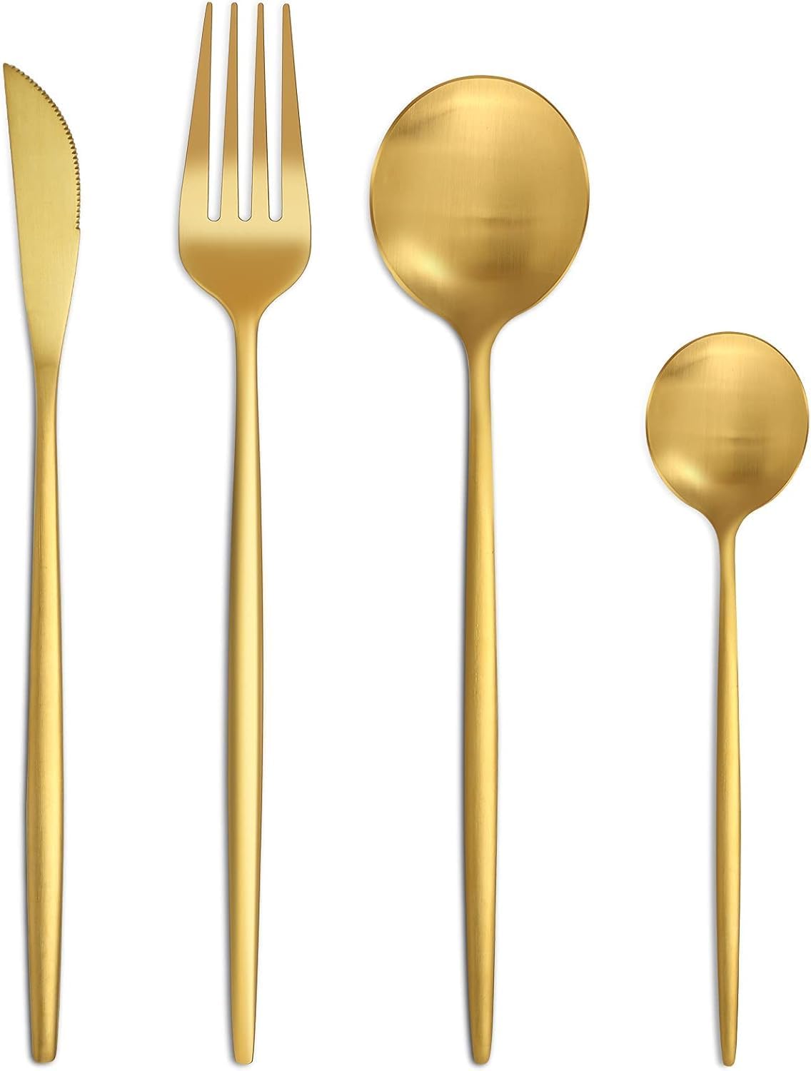 Bestdin Bestekset voor 6 personen, 24-delige roestvrijstalen bestekset Matzwart 24-delige bestekset voor 6 personen: Bestdin als 24-delige titanium bestekset zwart bestaat uit 6 messen, 6 eetlepels, 6 dinervorken, 6 theelepels. Ideaal voor alle formele of