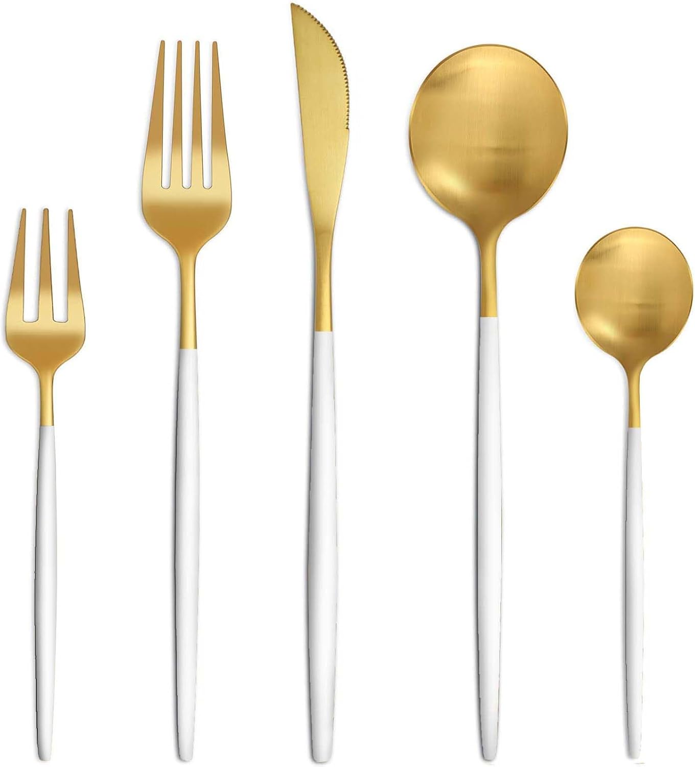 Bestdin Bestekset voor 6 personen, 24-delige roestvrijstalen bestekset Matzwart 24-delige bestekset voor 6 personen: Bestdin als 24-delige titanium bestekset zwart bestaat uit 6 messen, 6 eetlepels, 6 dinervorken, 6 theelepels. Ideaal voor alle formele of