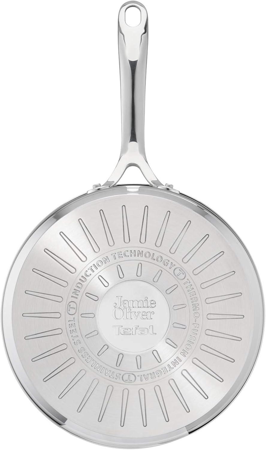 Jamie Oliver Cook's Direct 5-delige pannenset Duurzame coating versterkt met titanium deeltjes, waardoor deze krasbestendig en gemakkelijker schoon te maken is Hoogwaardige pannen die veilig zijn voor het hele gezin, zonder PFOA, lood of cadmium Geschikt