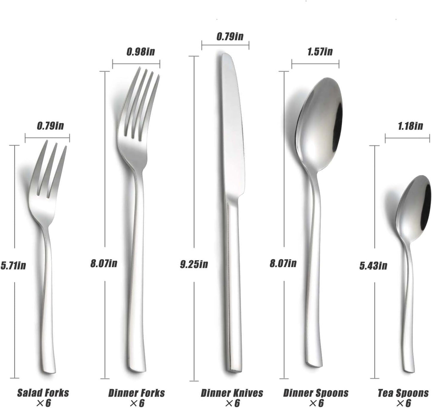 Bestekset voor 6 personen gepolijst vaatwasserbestendig Over dit item 30-delige bestekset voor 6 personen: De 30-delige bestekset bestaat uit 6 messen, 6 eetlepels, 6 dinervorken, 6 theelepels en 6 dessertvorkjes, waardoor het een goede keuze is voor elk
