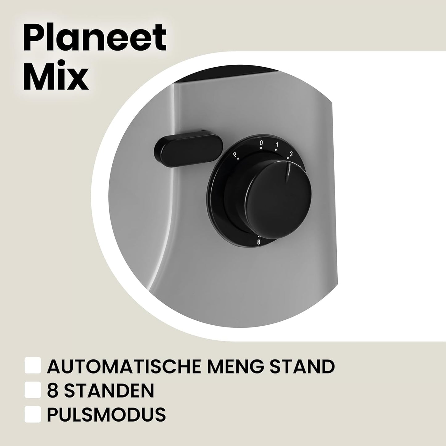 Zeegma Planeet Chef - 2200W Keukenmachine, 6,5L Misa, 7 Snelheden, Pulse Functie, Teflon Gecoate Accessoires, Vaatwasserbestendig GROTE 6,5L MENGKOM MET ANTISPUITSCHERM De ruime mengkom van 6,5 liter is perfect voor grote hoeveelheden deeg of beslag, terw