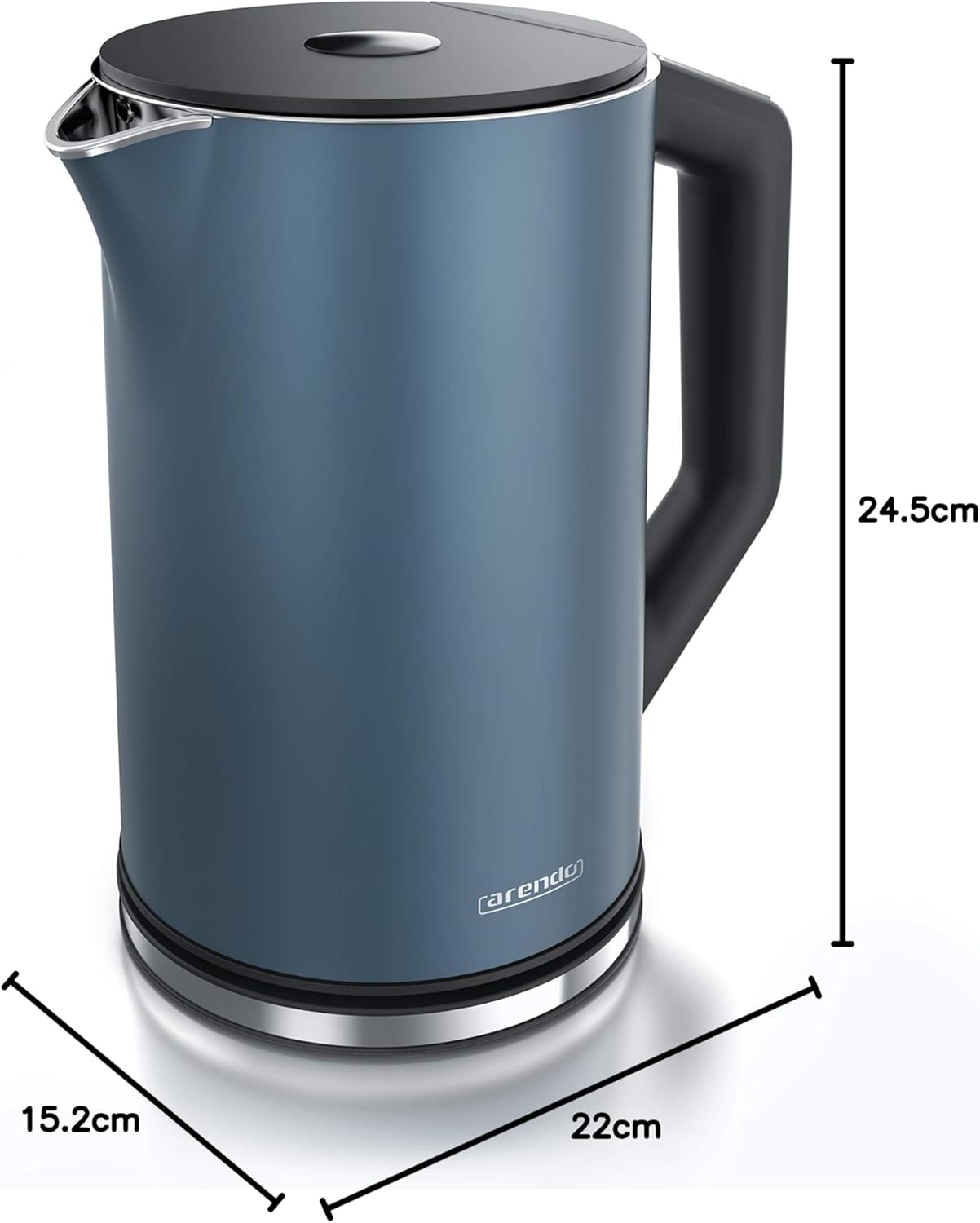 Arendo Elektrische waterkoker van roestvrij staal - Snel koken Over dit item De Arendo stelt normen voor gebruikscomfort. De waterkoker is BPA-vrij, geeft geen microplastic deeltjes af en is daarom bijzonder milieu- en gezondheidsvriendelijk. Dankzij 2200