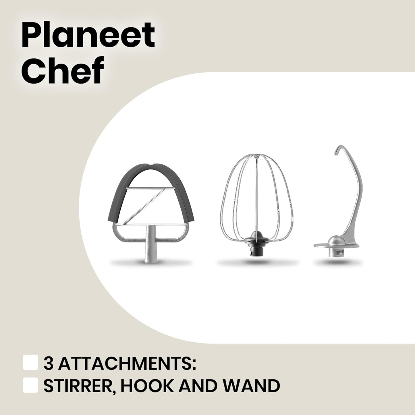 Zeegma Planeet Chef - 2200W Keukenmachine, 6,5L Misa, 7 Snelheden, Pulse Functie, Teflon Gecoate Accessoires, Vaatwasserbestendig GROTE 6,5L MENGKOM MET ANTISPUITSCHERM De ruime mengkom van 6,5 liter is perfect voor grote hoeveelheden deeg of beslag, terw