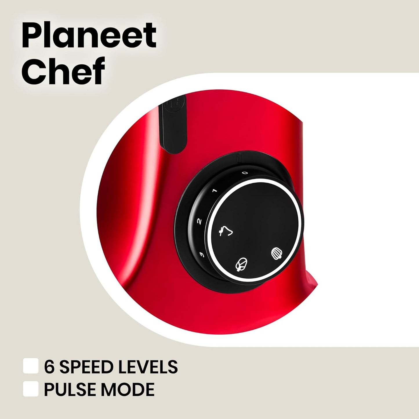 Zeegma Planeet Chef - 2200W Keukenmachine, 6,5L Misa, 7 Snelheden, Pulse Functie, Teflon Gecoate Accessoires, Vaatwasserbestendig GROTE 6,5L MENGKOM MET ANTISPUITSCHERM De ruime mengkom van 6,5 liter is perfect voor grote hoeveelheden deeg of beslag, terw