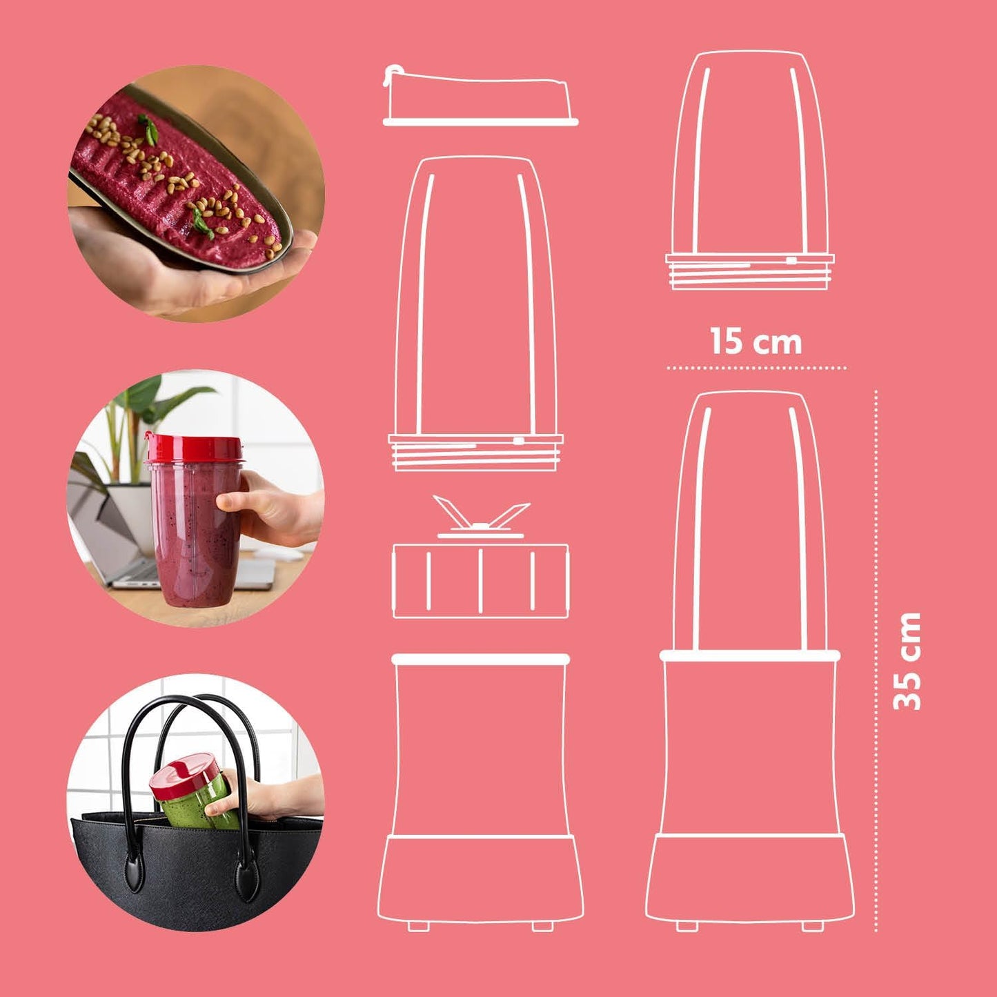 GOURMETmaxx Mr. Magic Mixer Smoothie Maker Over dit item TWEEDE SNELHEID VAN PREPARATIE: Vaarwel grote keukenmachine! Hier komt de compacte keuken alleskunner voor je dagelijkse vitamine-inname. Want met de GOURMETmaxx Mr Magic in de 18-delige set kun je