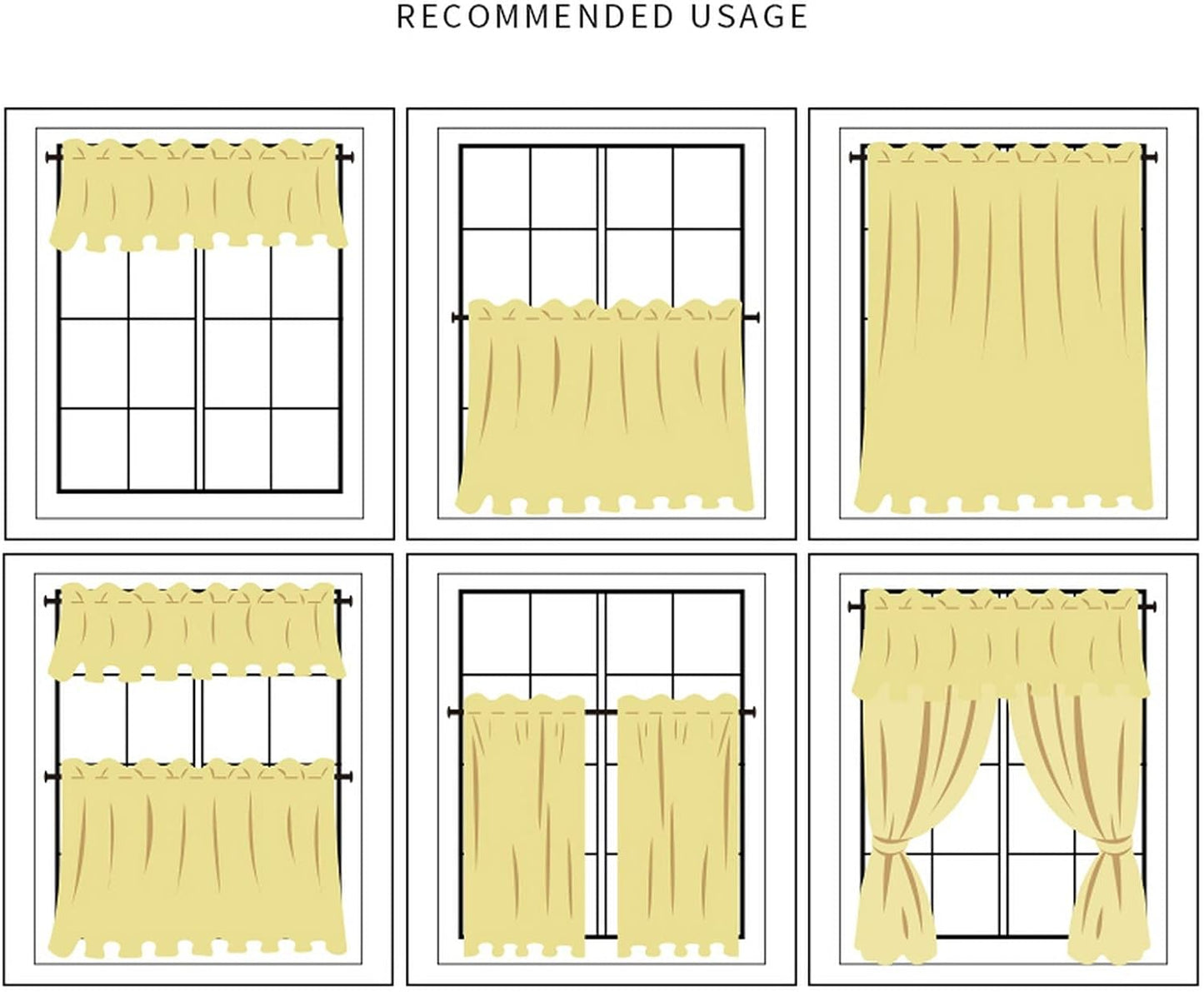 A.Monamour Beige katoen linnen groen blad retro rustieke boerderij land staaf zak ondoorzichtig kort gordijn voor kleine raamgordijnen raambehandeling volant tinten voor keuken café badkamer Productbeschrijving De gordijnen kunnen licht filteren, privacy