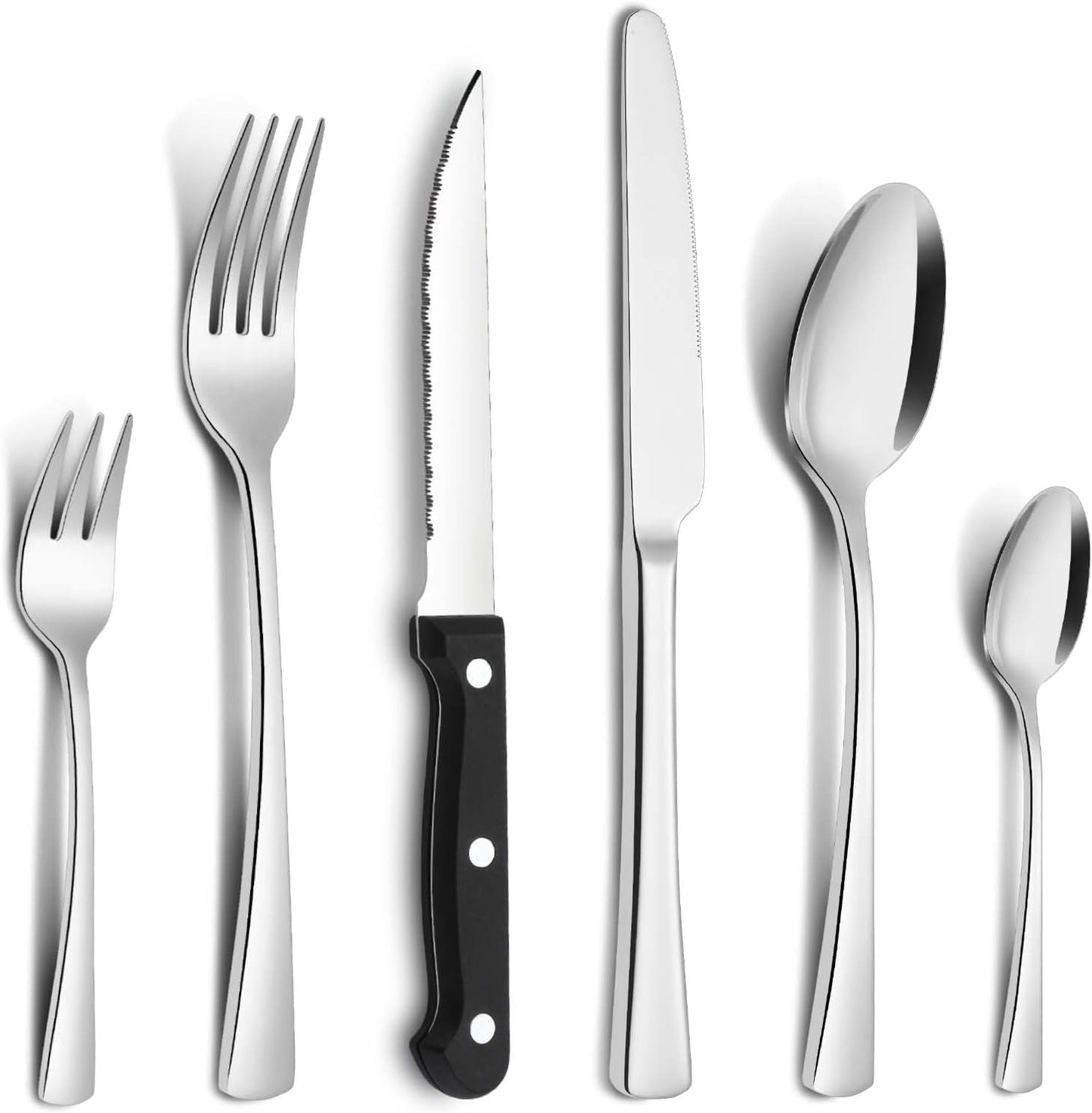 Bestdin Bestekset voor 6 personen 30-delige Over dit item 30-delige bestekset voor 6 personen: Bestdin als 30-delige titanium bestekset zwart bestaat uit 6 messen, 6 eetlepels, 6 tafelvorken, 6 theelepels en 6 dessertvorkjes. Ideaal voor elke formele of c