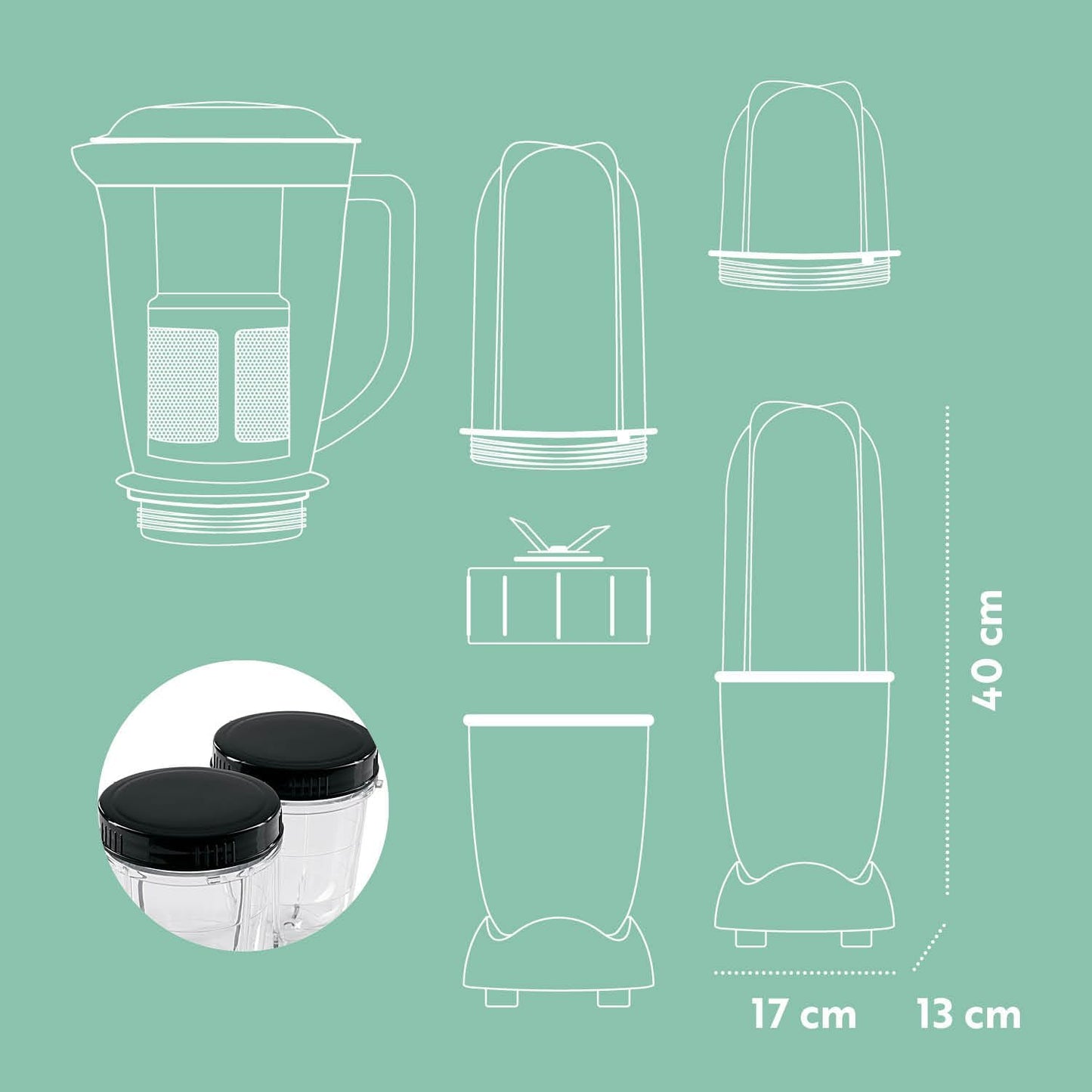 GOURMETmaxx Mr. Magic Mixer Smoothie Maker Over dit item TWEEDE SNELHEID VAN PREPARATIE: Vaarwel grote keukenmachine! Hier komt de compacte keuken alleskunner voor je dagelijkse vitamine-inname. Want met de GOURMETmaxx Mr Magic in de 18-delige set kun je
