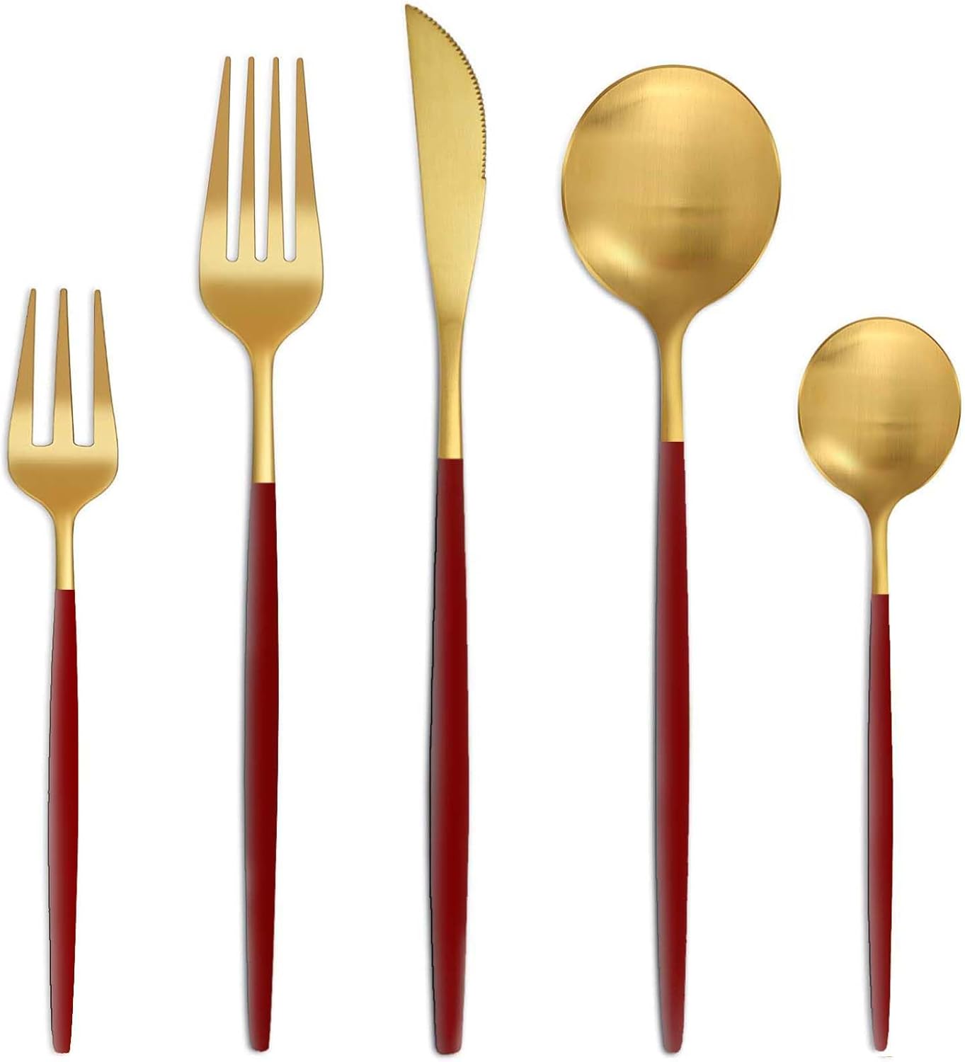 Bestdin Bestekset voor 6 personen, 24-delige roestvrijstalen bestekset Matzwart 24-delige bestekset voor 6 personen: Bestdin als 24-delige titanium bestekset zwart bestaat uit 6 messen, 6 eetlepels, 6 dinervorken, 6 theelepels. Ideaal voor alle formele of