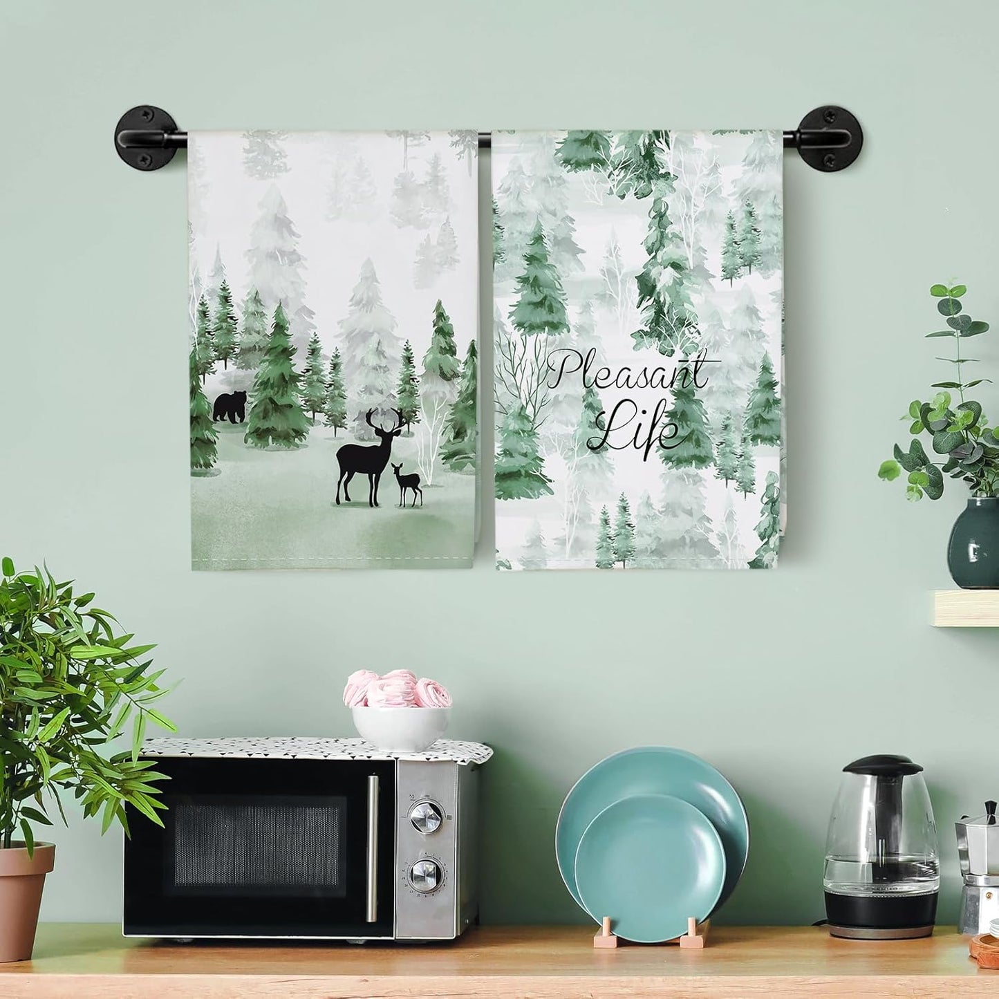 Arquiel 100% katoenen keukendoekset 48 x 70 cm, multifunctionele sneldrogende theedoeken, vaatdoeken, handdoeken, bar handdoeken (set van 4), levendig kleurrijk bloempatroon VOORKEURD MATERIAAL: Elke theedoek is zorgvuldig gemaakt van 100% katoen, met kle