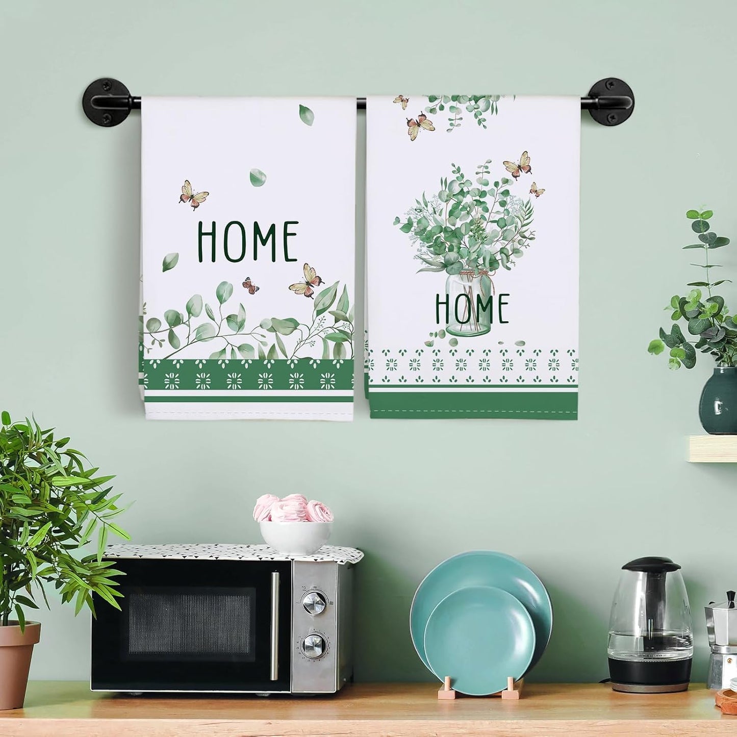 Arquiel 100% katoenen keukendoekset 48 x 70 cm, multifunctionele sneldrogende theedoeken, vaatdoeken, handdoeken, bar handdoeken (set van 4), levendig kleurrijk bloempatroon VOORKEURD MATERIAAL: Elke theedoek is zorgvuldig gemaakt van 100% katoen, met kle