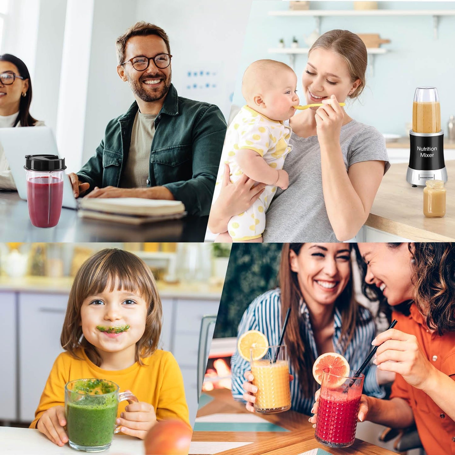 GOURMETmaxx Mr. Magic Mixer Smoothie Maker Over dit item TWEEDE SNELHEID VAN PREPARATIE: Vaarwel grote keukenmachine! Hier komt de compacte keuken alleskunner voor je dagelijkse vitamine-inname. Want met de GOURMETmaxx Mr Magic in de 18-delige set kun je