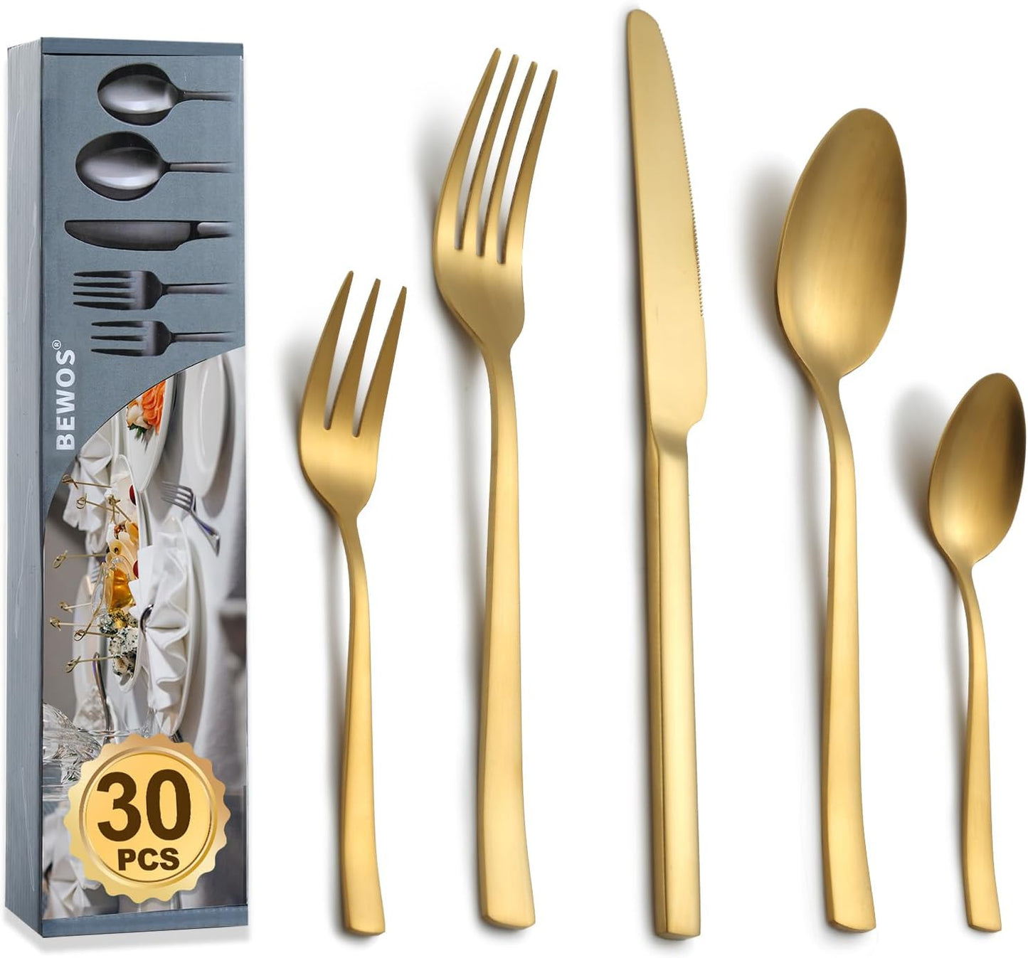 Bestekset voor 6 personen gepolijst vaatwasserbestendig Over dit item 30-delige bestekset voor 6 personen: De 30-delige bestekset bestaat uit 6 messen, 6 eetlepels, 6 dinervorken, 6 theelepels en 6 dessertvorkjes, waardoor het een goede keuze is voor elk