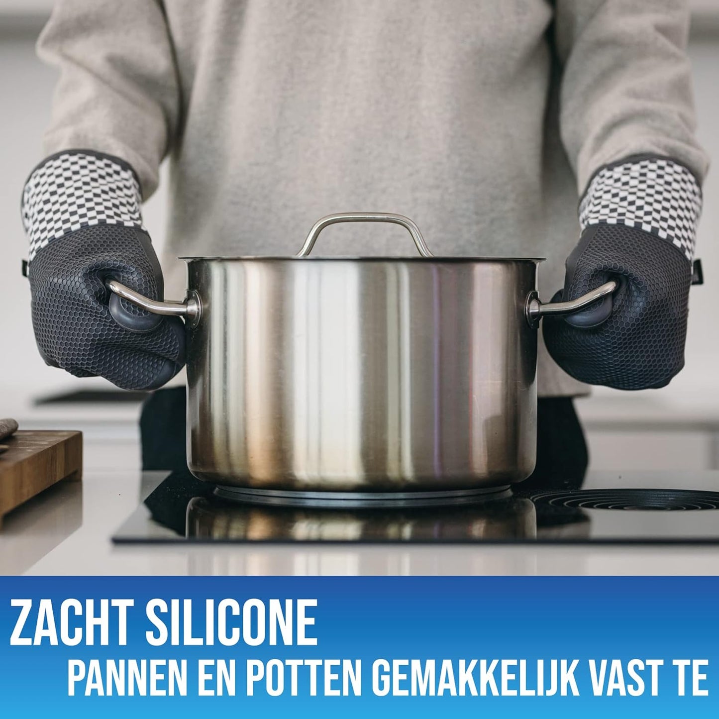LauterSchutz® Ovenwanten per paar - met siliconen coating voor optimale grip en hittebestendigheid (contactwarmte: 250°C) in diverse kleuren (Gekleurd/lichtblauw) ✅ LauterSchutz - DE ORIGINELE, ONTWIKKELD EN ONTWORPELD IN DUITSLAND - De LauterSchutz ovenw