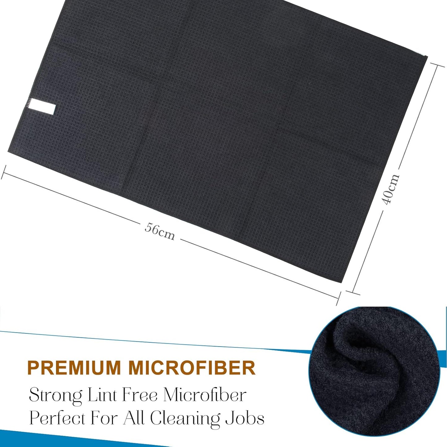 VIVOTE Microvezeldoeken, Barista-doek, zwart, wafeldoek, afwasdoek, wasbaar, vaatdoek voor keuken, dikke huishoudelijke poetsdoeken, pluisvrij, 30 cm x 30 cm, 4 stuks Hoge kwaliteit en duurzaam: de ultrafijne vezelnapkins zijn gemaakt van 80% polyester en