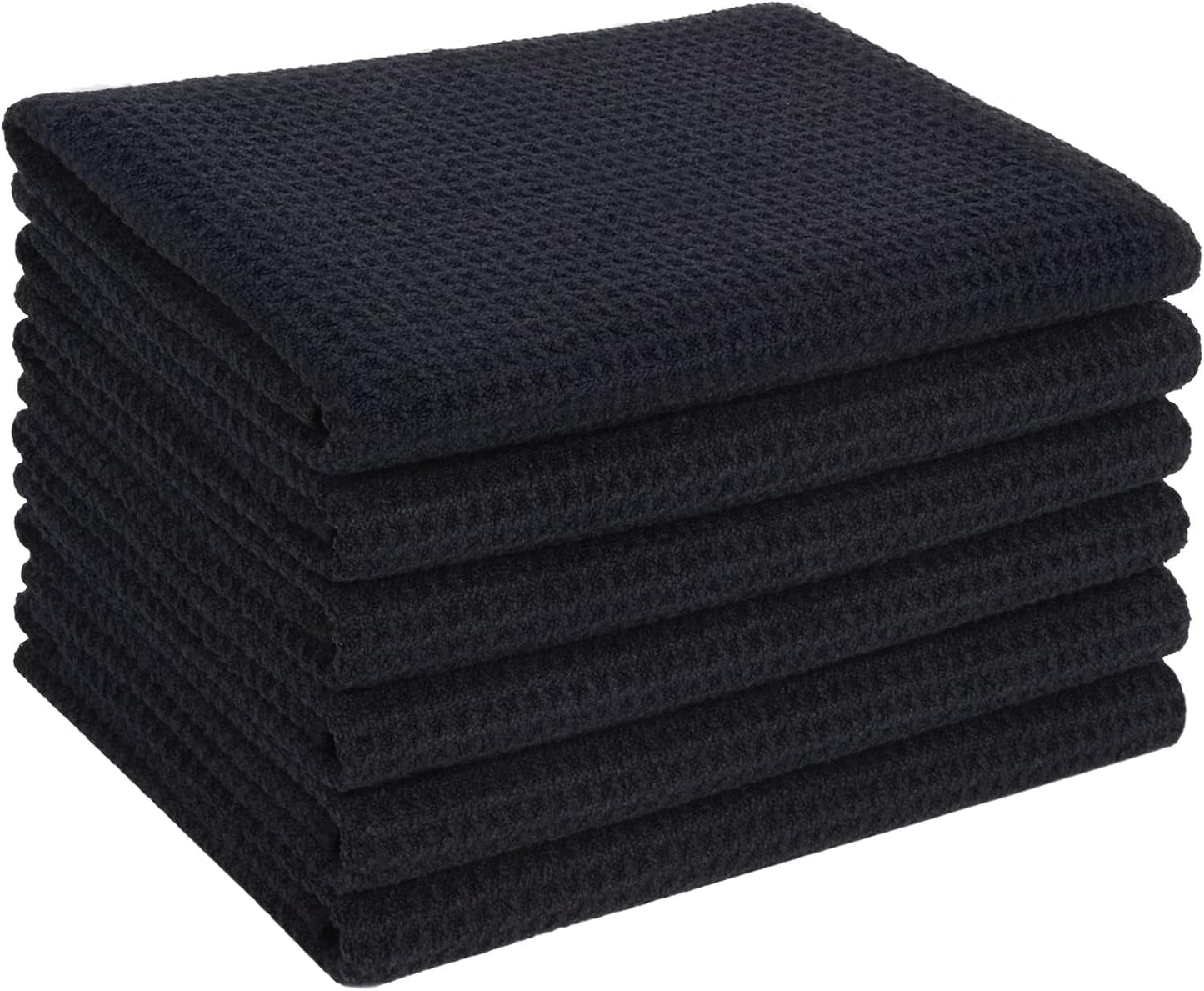 VIVOTE Microvezeldoeken, Barista-doek, zwart, wafeldoek, afwasdoek, wasbaar, vaatdoek voor keuken, dikke huishoudelijke poetsdoeken, pluisvrij, 30 cm x 30 cm, 4 stuks Hoge kwaliteit en duurzaam: de ultrafijne vezelnapkins zijn gemaakt van 80% polyester en