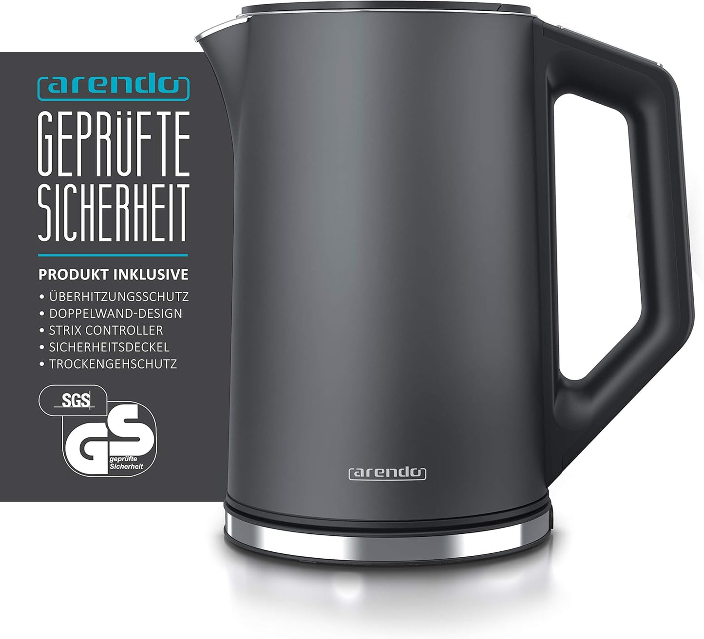 Arendo Elektrische waterkoker van roestvrij staal - Snel koken Over dit item De Arendo stelt normen voor gebruikscomfort. De waterkoker is BPA-vrij, geeft geen microplastic deeltjes af en is daarom bijzonder milieu- en gezondheidsvriendelijk. Dankzij 2200