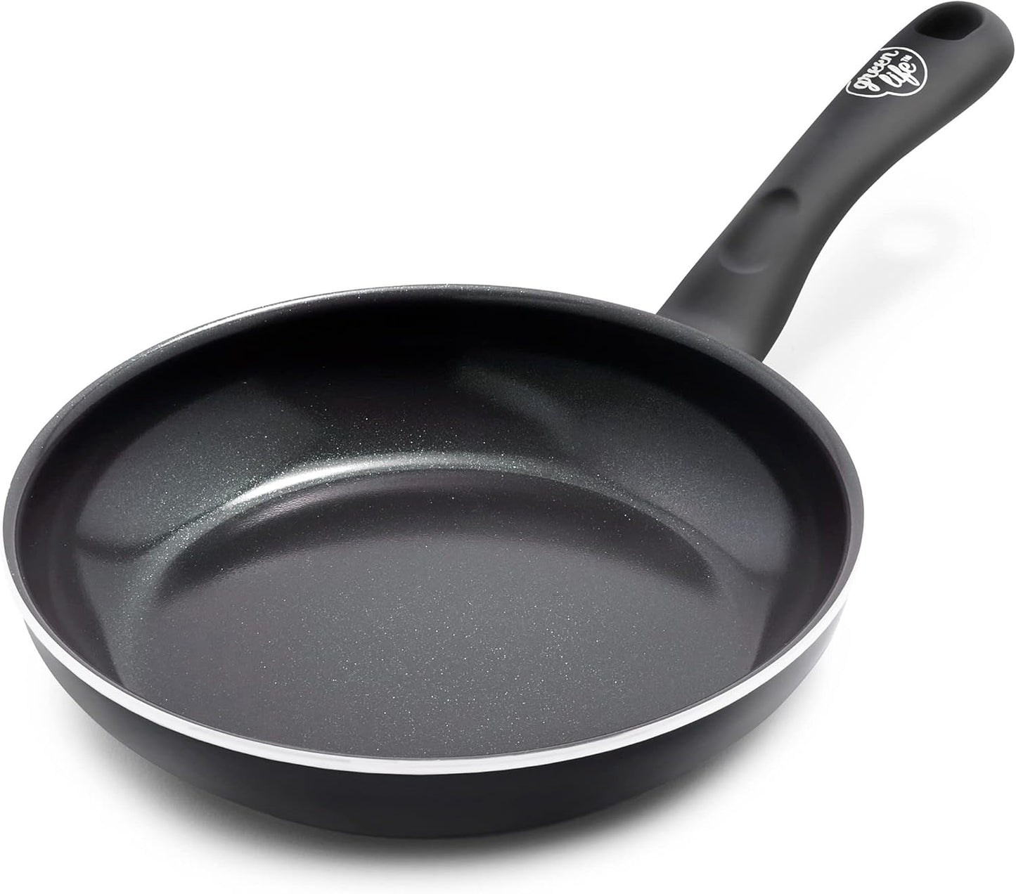 GreenLife Soft Grip Gezonde Keramische Antiaanbaklaag 16-delige Pannenset Over dit item DE POT EN PAN SET INCLUSIEF: 12 cm minikoekenpan, 18 cm en 24 cm koekenpan; 15 cm/1,1l en 18 cm/1,9l steelpan met deksel, 22 cm/4,8 kookpan met deksel, 24 cm/2,4l hapj