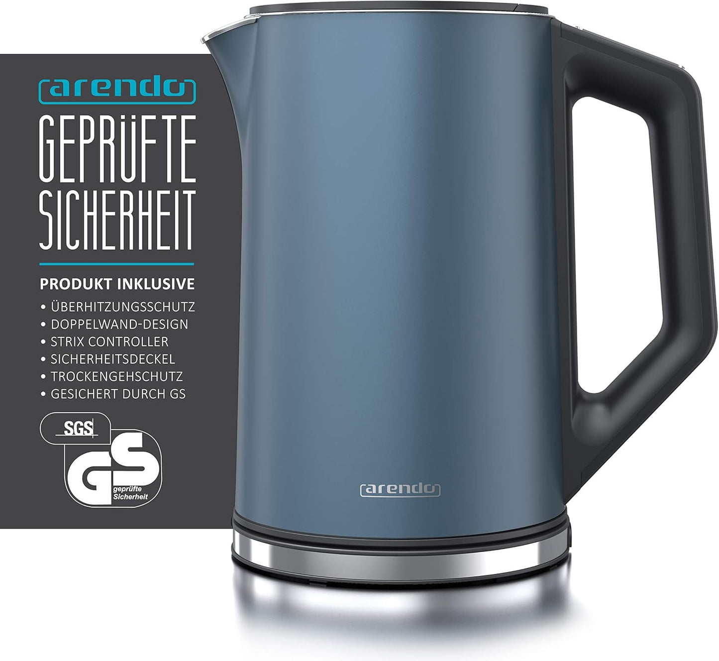 Arendo Elektrische waterkoker van roestvrij staal - Snel koken Over dit item De Arendo stelt normen voor gebruikscomfort. De waterkoker is BPA-vrij, geeft geen microplastic deeltjes af en is daarom bijzonder milieu- en gezondheidsvriendelijk. Dankzij 2200
