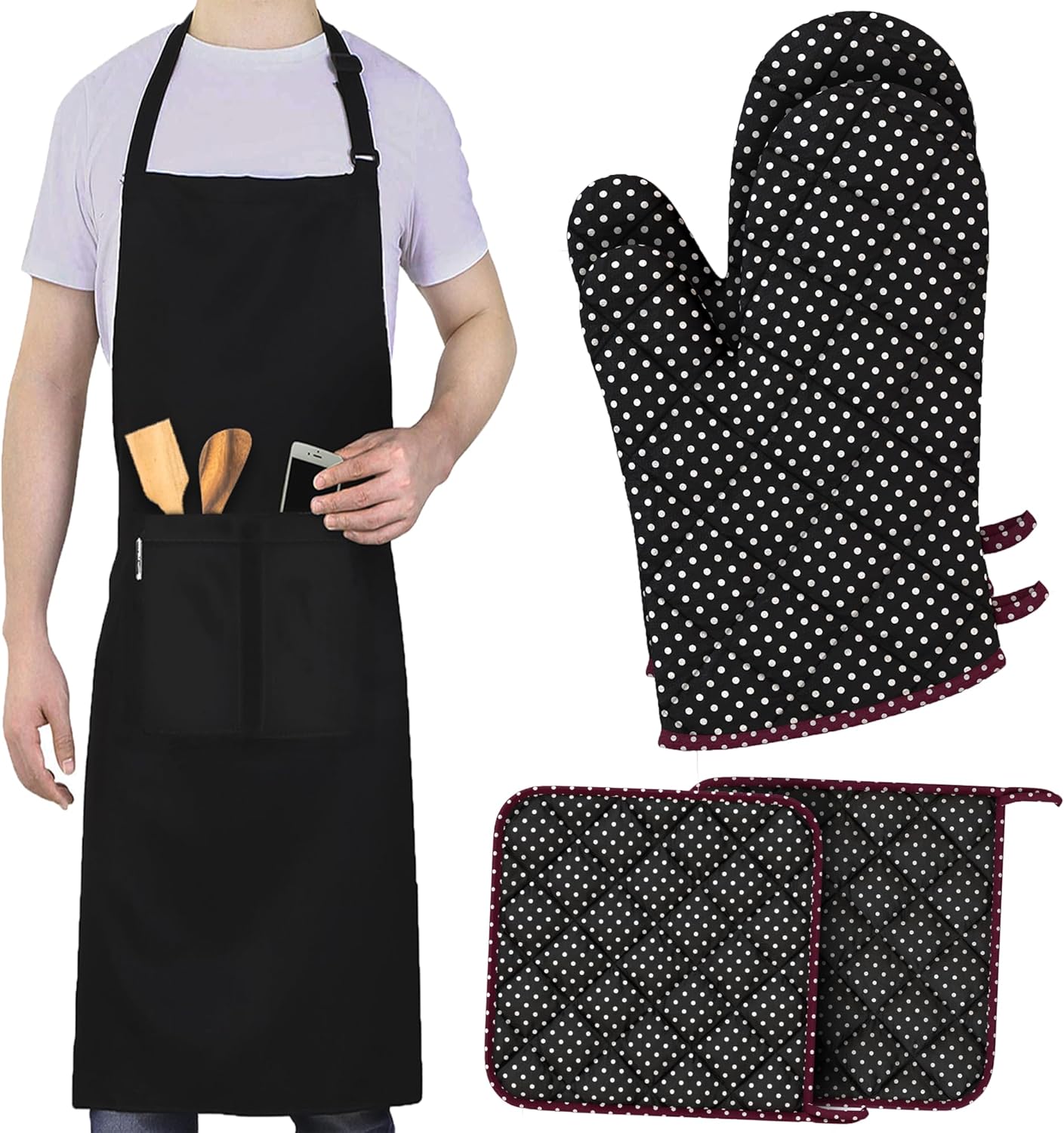 2 Stuks Chef Schort Waterdichte Schort met 3 Zakken Over dit item 💕65% polyester / 35% katoen beste mix voor schorten die bekend staan om hun duurzaamheid. Zij vervagen niet zo snel, verliezen snel hun vorm, kijken langer als nieuw, zijn minder naar vore