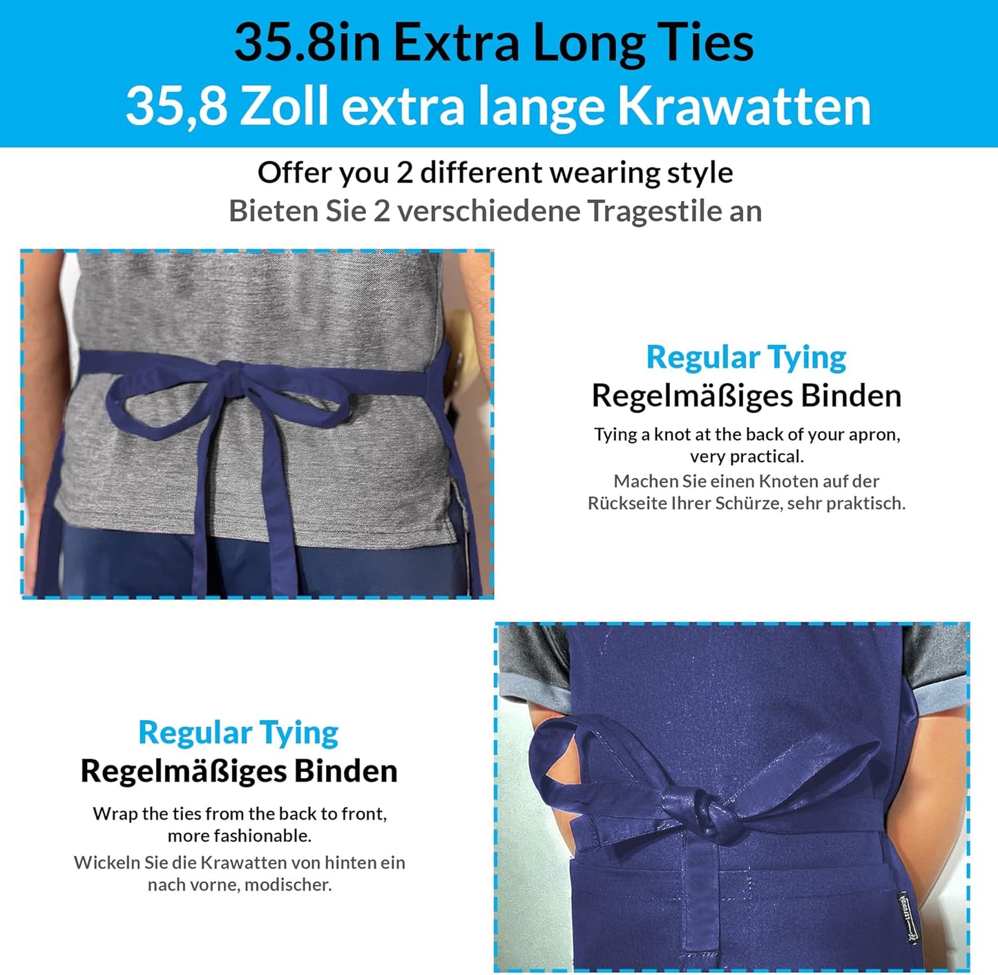 2 Stuks Chef Schort Waterdichte Schort met 3 Zakken Over dit item 💕65% polyester / 35% katoen beste mix voor schorten die bekend staan om hun duurzaamheid. Zij vervagen niet zo snel, verliezen snel hun vorm, kijken langer als nieuw, zijn minder naar vore