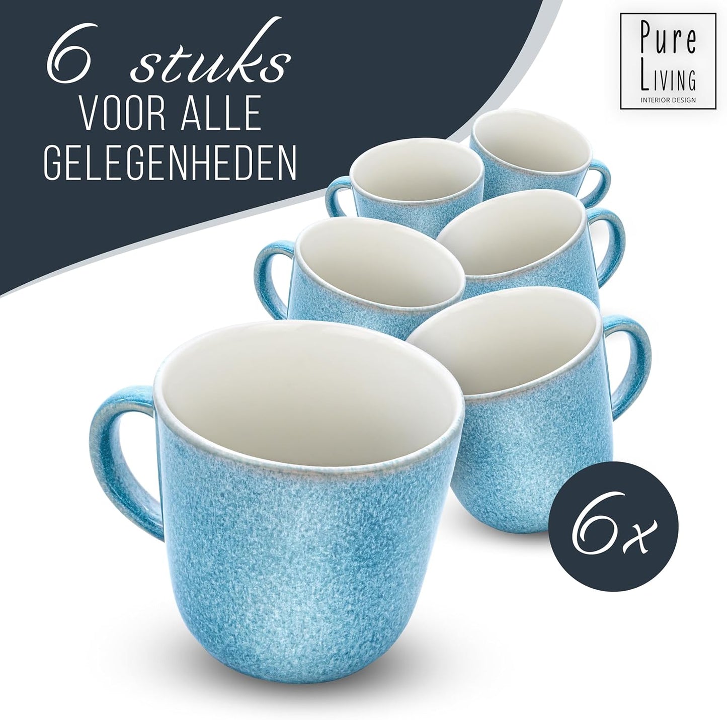 Aardewerk Servies Set Ibiza 36-delig - Vaatwasser-, Magnetron- en Krasbestendig Servies - Moderne Kommen en Borden Set voor 12 Personen - Tafelservice Pure Living in Licht Beige-blauw Deze 36-delige beige-blauwe servies set voor 12 personen combineert ele
