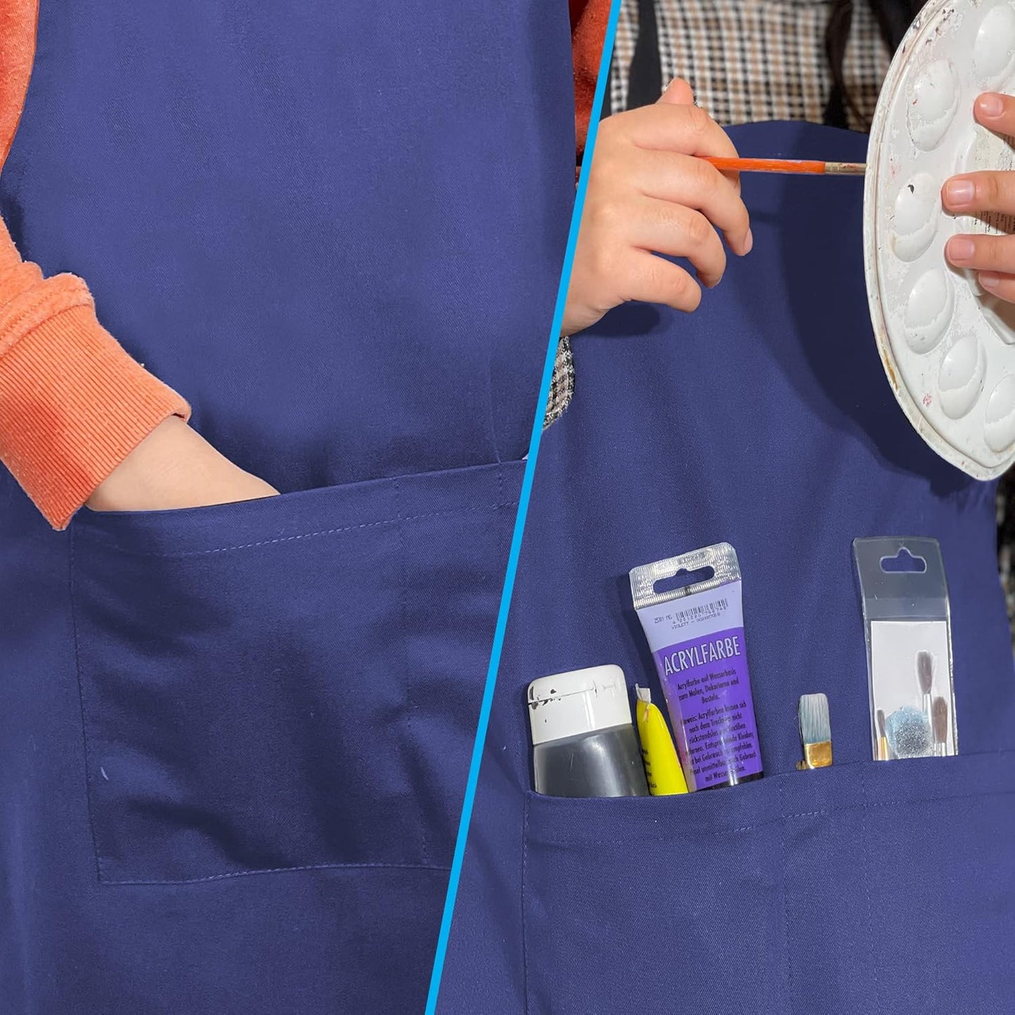 2 Stuks Chef Schort Waterdichte Schort met 3 Zakken Over dit item 💕65% polyester / 35% katoen beste mix voor schorten die bekend staan om hun duurzaamheid. Zij vervagen niet zo snel, verliezen snel hun vorm, kijken langer als nieuw, zijn minder naar vore
