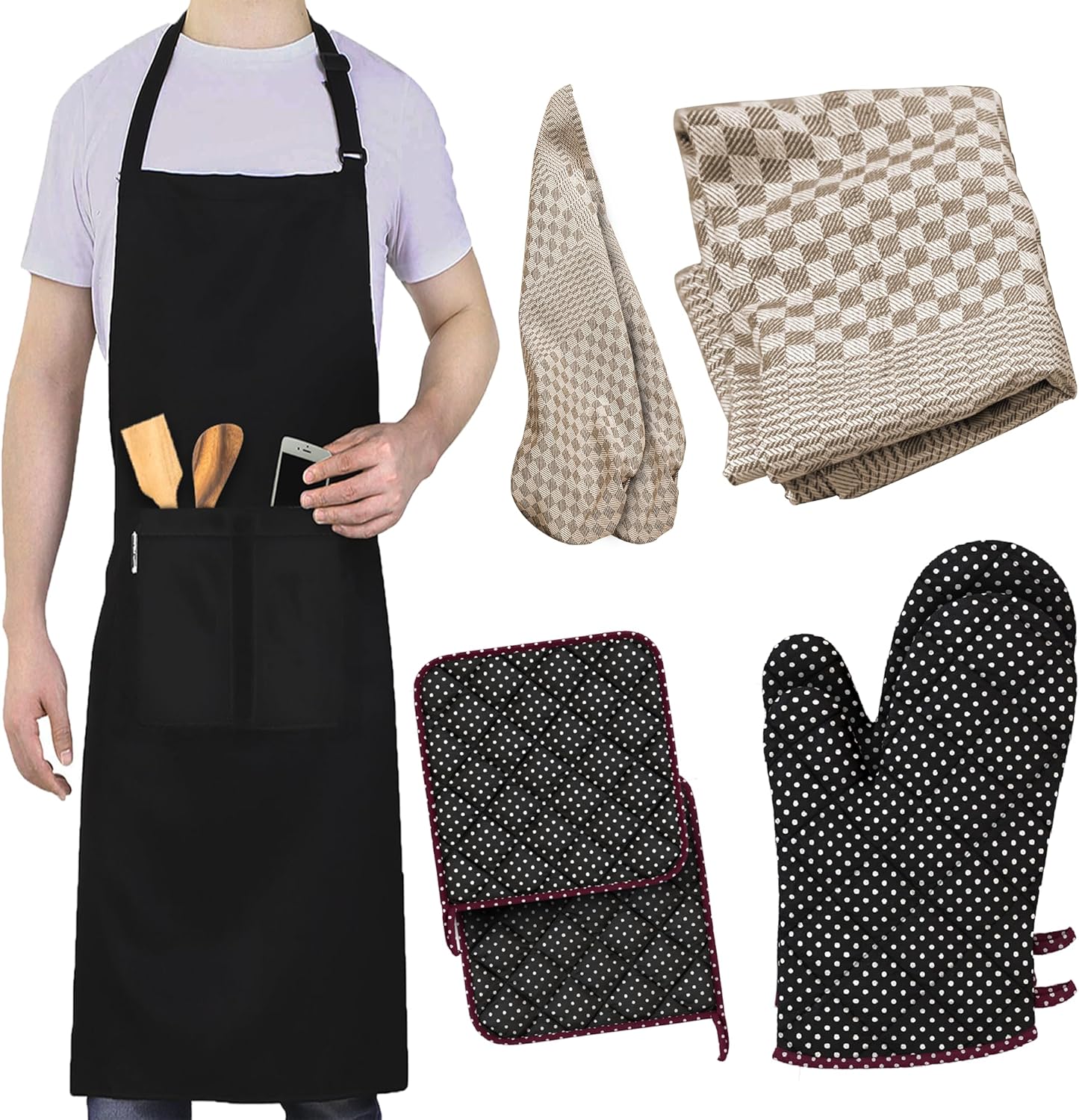 2 Stuks Chef Schort Waterdichte Schort met 3 Zakken Over dit item 💕65% polyester / 35% katoen beste mix voor schorten die bekend staan om hun duurzaamheid. Zij vervagen niet zo snel, verliezen snel hun vorm, kijken langer als nieuw, zijn minder naar vore