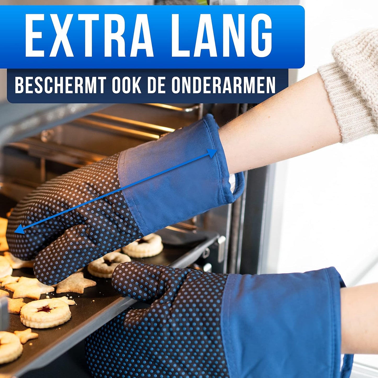 LauterSchutz® Ovenwanten per paar - met siliconen coating voor optimale grip en hittebestendigheid (contactwarmte: 250°C) in diverse kleuren (Gekleurd/lichtblauw) ✅ LauterSchutz - DE ORIGINELE, ONTWIKKELD EN ONTWORPELD IN DUITSLAND - De LauterSchutz ovenw