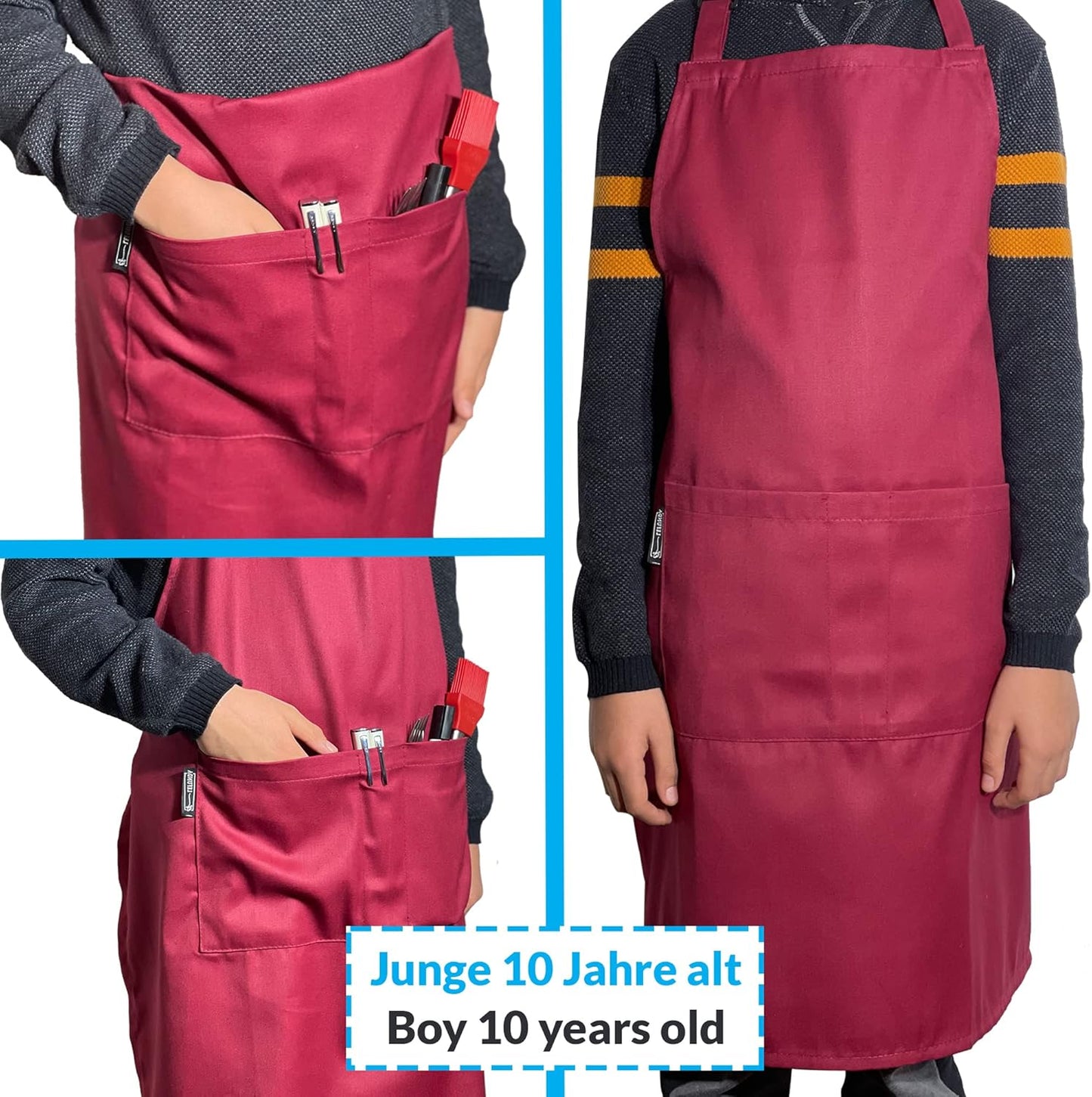 2 Stuks Chef Schort Waterdichte Schort met 3 Zakken Over dit item 💕65% polyester / 35% katoen beste mix voor schorten die bekend staan om hun duurzaamheid. Zij vervagen niet zo snel, verliezen snel hun vorm, kijken langer als nieuw, zijn minder naar vore
