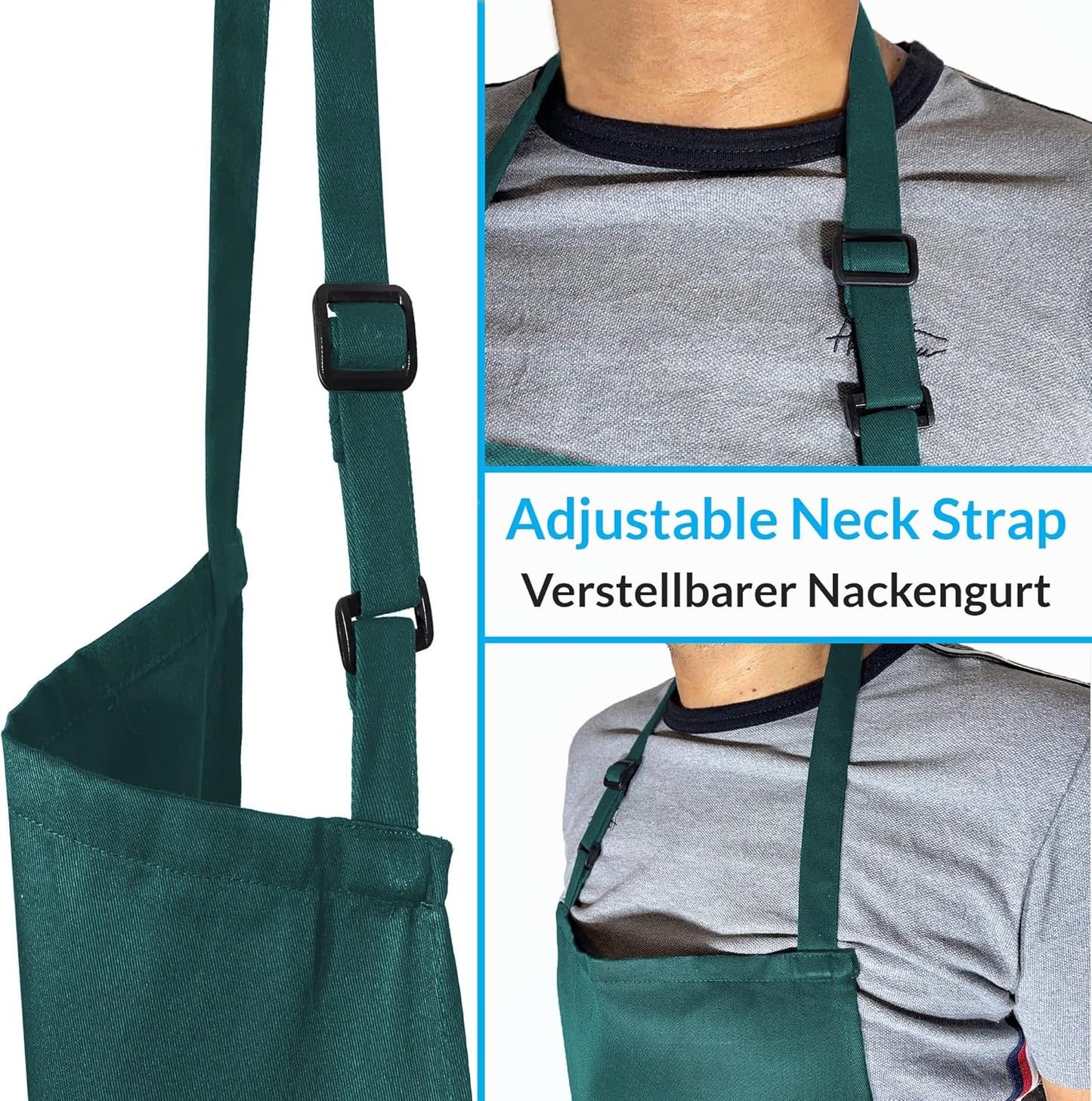 2 Stuks Chef Schort Waterdichte Schort met 3 Zakken Over dit item 💕65% polyester / 35% katoen beste mix voor schorten die bekend staan om hun duurzaamheid. Zij vervagen niet zo snel, verliezen snel hun vorm, kijken langer als nieuw, zijn minder naar vore