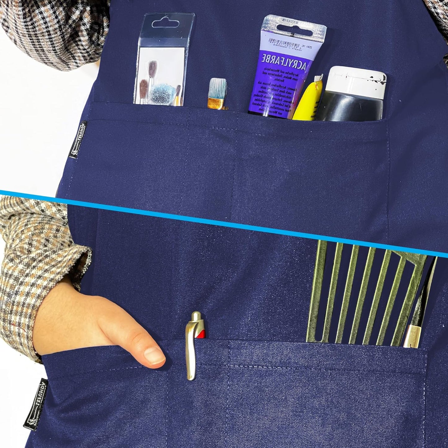 2 Stuks Chef Schort Waterdichte Schort met 3 Zakken Over dit item 💕65% polyester / 35% katoen beste mix voor schorten die bekend staan om hun duurzaamheid. Zij vervagen niet zo snel, verliezen snel hun vorm, kijken langer als nieuw, zijn minder naar vore