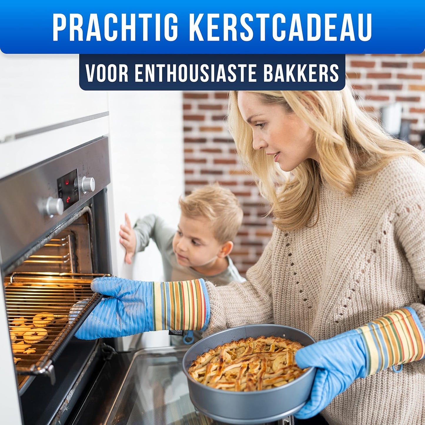 LauterSchutz® Ovenwanten per paar - met siliconen coating voor optimale grip en hittebestendigheid (contactwarmte: 250°C) in diverse kleuren (Gekleurd/lichtblauw) ✅ LauterSchutz - DE ORIGINELE, ONTWIKKELD EN ONTWORPELD IN DUITSLAND - De LauterSchutz ovenw