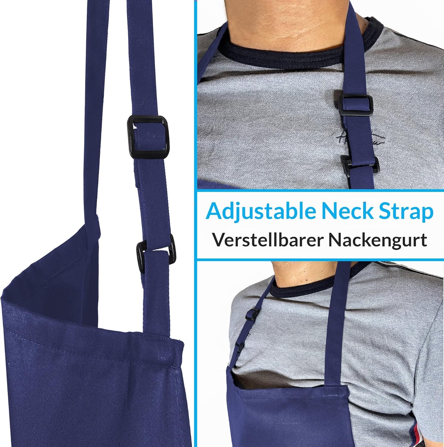 2 Stuks Chef Schort Waterdichte Schort met 3 Zakken Over dit item 💕65% polyester / 35% katoen beste mix voor schorten die bekend staan om hun duurzaamheid. Zij vervagen niet zo snel, verliezen snel hun vorm, kijken langer als nieuw, zijn minder naar vore