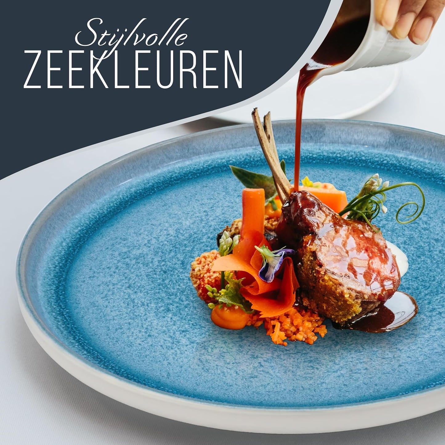 Aardewerk Servies Set Ibiza 36-delig - Vaatwasser-, Magnetron- en Krasbestendig Servies - Moderne Kommen en Borden Set voor 12 Personen - Tafelservice Pure Living in Licht Beige-blauw Deze 36-delige beige-blauwe servies set voor 12 personen combineert ele