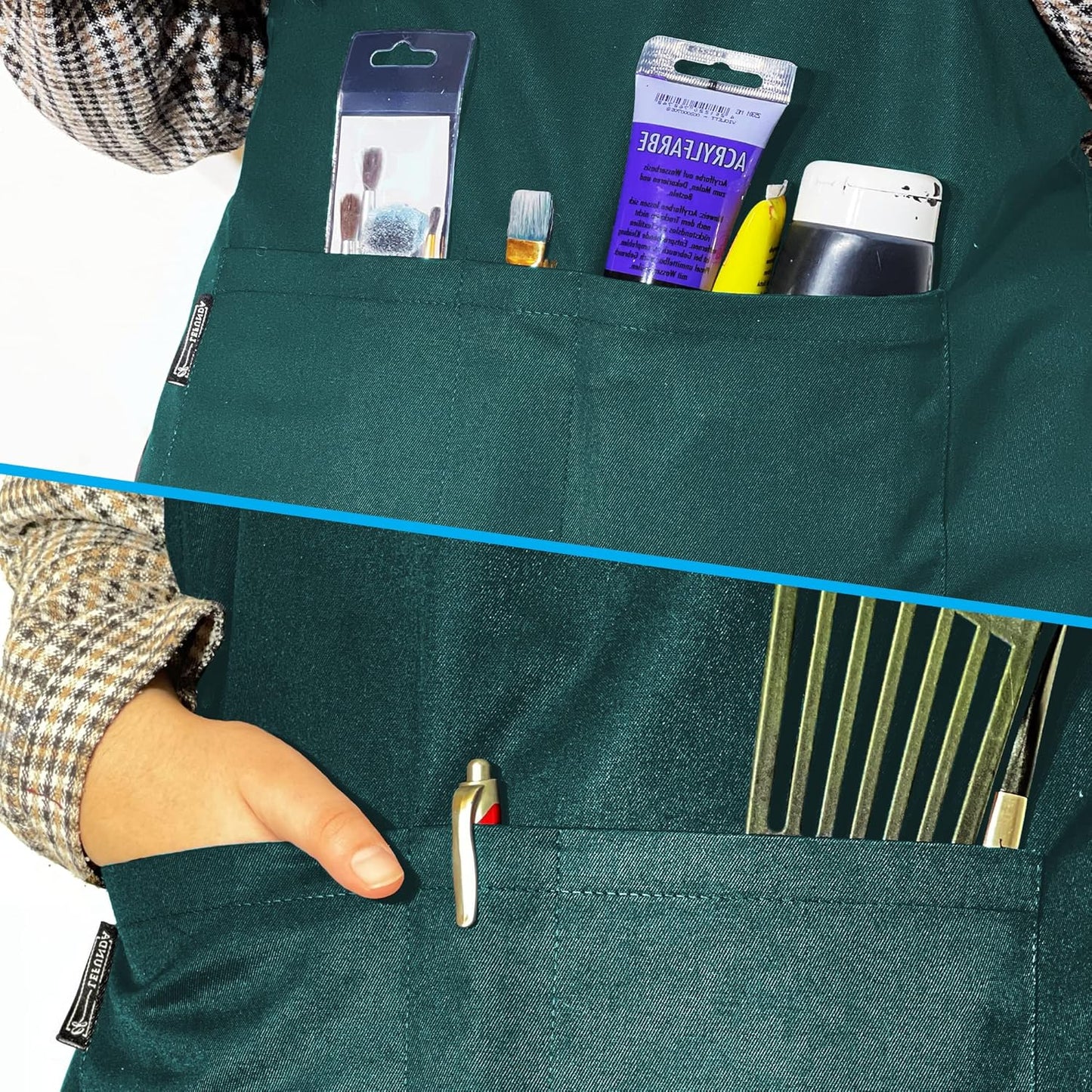 2 Stuks Chef Schort Waterdichte Schort met 3 Zakken Over dit item 💕65% polyester / 35% katoen beste mix voor schorten die bekend staan om hun duurzaamheid. Zij vervagen niet zo snel, verliezen snel hun vorm, kijken langer als nieuw, zijn minder naar vore