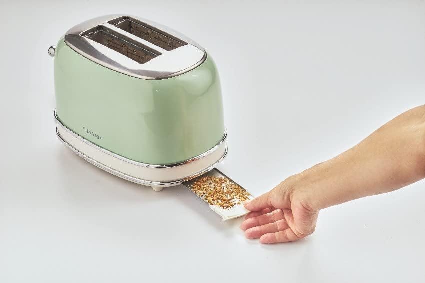 Ariete vintage broodrooster 2 schijven 810 W Over dit item De elektrische broodrooster is de design-broodrooster met unieke vormen en in pastelkleuren. Een optimaal meubelstuk voor de keuken. De broodrooster heeft 2 broodgleuven en kan de broodschijven in