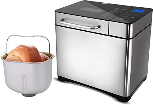 COOCHEER Broodbakmachine met 19 programma's COOCHEER broodbakmachine met zijn vermogen 710 W, 19 multifunctionele programma's kunnen worden gebruikt om alle soorten brood te bakken. ➤ Microcomputerbediening, 19 menu's zijn vrij om te kiezen ➤Groot kijkven