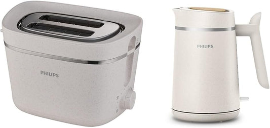 Philips Broodrooster Eco Conscious Editiie, 2 Gleuven Waterkoker Inhoud 1.7 L Over dit item Ontbijt is zojuist beter geworden: Toast precies zoals u het lekker vindt - Broodrooster met 2 gleuven, duurzaam ontwerp van bioplastics gemaakt. Toast zoals u het