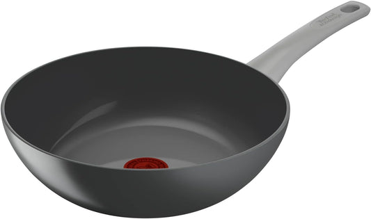 Tefal keramische wokpan 28 cm antiaanbaklaag Over dit item Kook gemakkelijk vetarm dankzij de vernieuwde keramische anti-aanbaklaag Minder impact op het milieu dankzij een body van 100% gerecycled aluminium*, recyclebaar product** en verpakkingen van gere