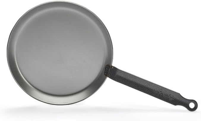 de Buyer Crêpepan zwaar ijzer staal - 24 cm DE BUYER 'Carbon meer' crêpepan met stalen handvat, metaal, wit, Diámetro 24 DE BUYER 'Carbon meer' crêpepan met stalen handvat gelast, metaal, wit, Diámetro 24 DE BUYER 'Carbon Mehr' crep tavası çelik saplı kay