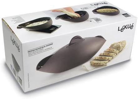 Lekue Bread Maker, broodbakschaal brood silicone bruin wiegen bakken, 600 ml Met de Lekue broodbakmachine wegen, kneden en bakken in slechts één product. Dankzij zijn veelzijdigheid kunt u op een schonere manier brood bakken op de traditionele manier met