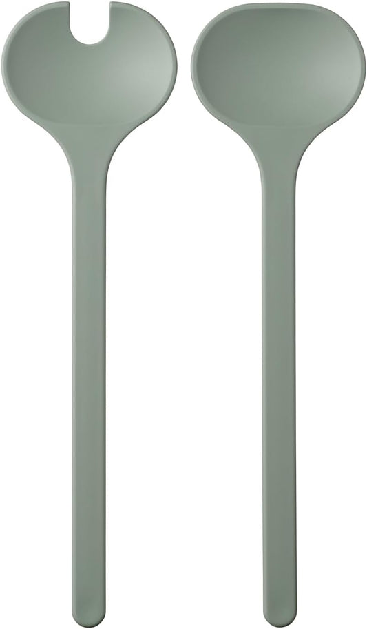 Saladebestek Silueta 2-delig - Nordic sage Over dit item MULTIFUNCTIONEEL: het slabestek uit de lijn Silueta ligt goed in de hand. Dankzij de brede vorm kun je grote hoeveelheden scheppen, zonder dat de salade wordt samengedrukt. Licht en robuust: alle Si