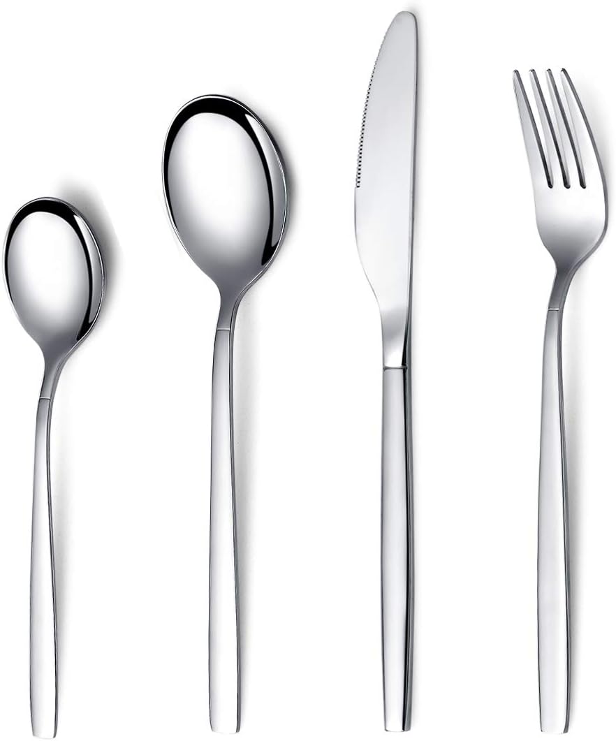 Berglander 30-delige vergulde bestekset glanzend goud Over dit item 30 stuks bevatten: 6 van elk, dinerlepel, dinervork, dinermes, theelepel, theevork Duurzaam, buigt niet; Sterk antiroest, ontwikkeld voor een goede grip voor volwassenen en kinderen. Goed