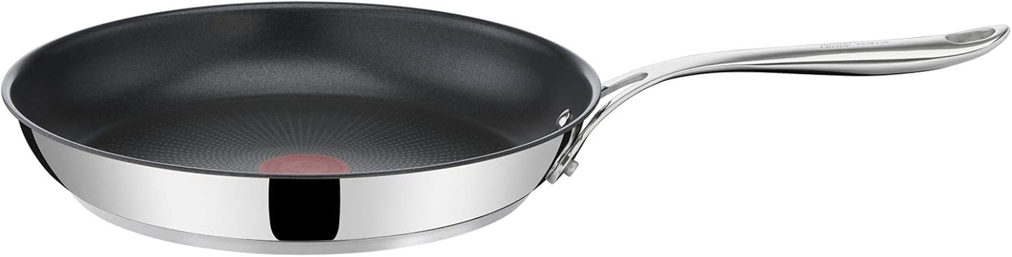 Jamie Oliver Cook's Direct 5-delige pannenset Duurzame coating versterkt met titanium deeltjes, waardoor deze krasbestendig en gemakkelijker schoon te maken is Hoogwaardige pannen die veilig zijn voor het hele gezin, zonder PFOA, lood of cadmium Geschikt