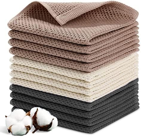 Theedoeken 12 stuks Vaatdoeken Microvezel Reinigingsdoeken 34cm x 34cm Over dit item YUTUY Theedoeken van 100% katoen, keukendoeken, set van 12, 34 x 34 cm, handdoekenset, zachte theedoeken, keukendoeken, absorberend, dik, premium theedoek, theedoek, rein