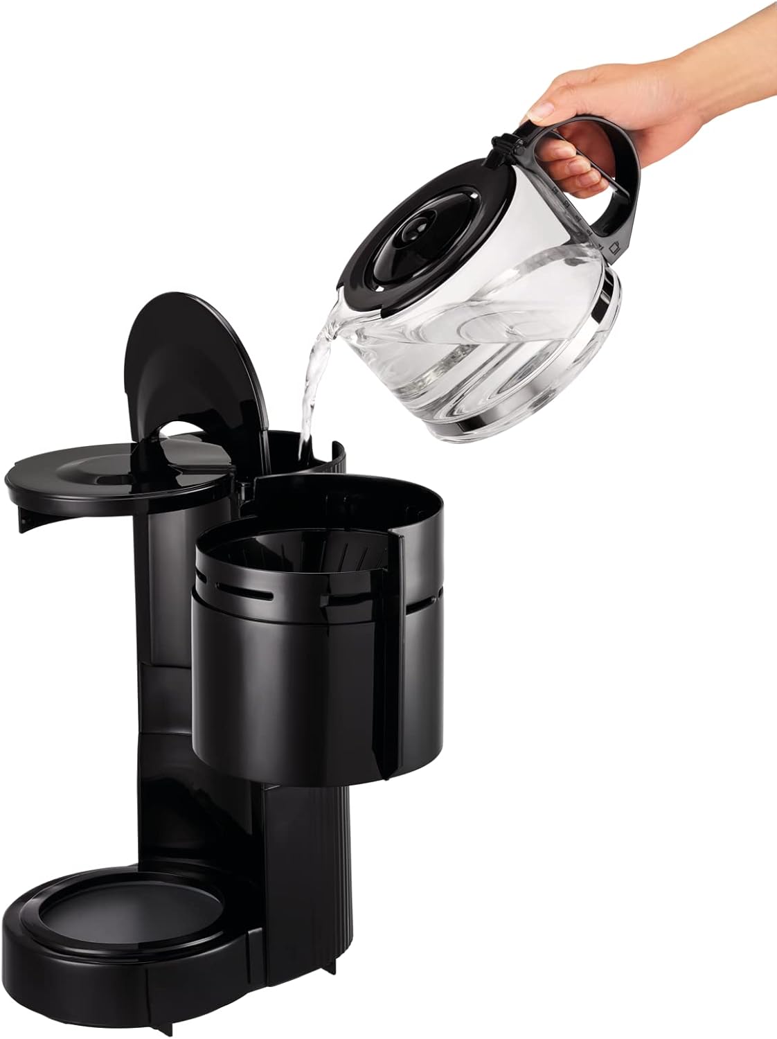 Tefal Uno koffiezetapparaat, CM1218, filter, 1.1L, tot 12 kopjes, Druppelstop, zwarte behuizing, Warmhoudfunctie Koffiezetapparaat voor heerlijke filter koffie De glazen kan heeft een capaciteit van 1,1L: zet tot 12 kopjes koffie tegelijkertijd. Glanzend