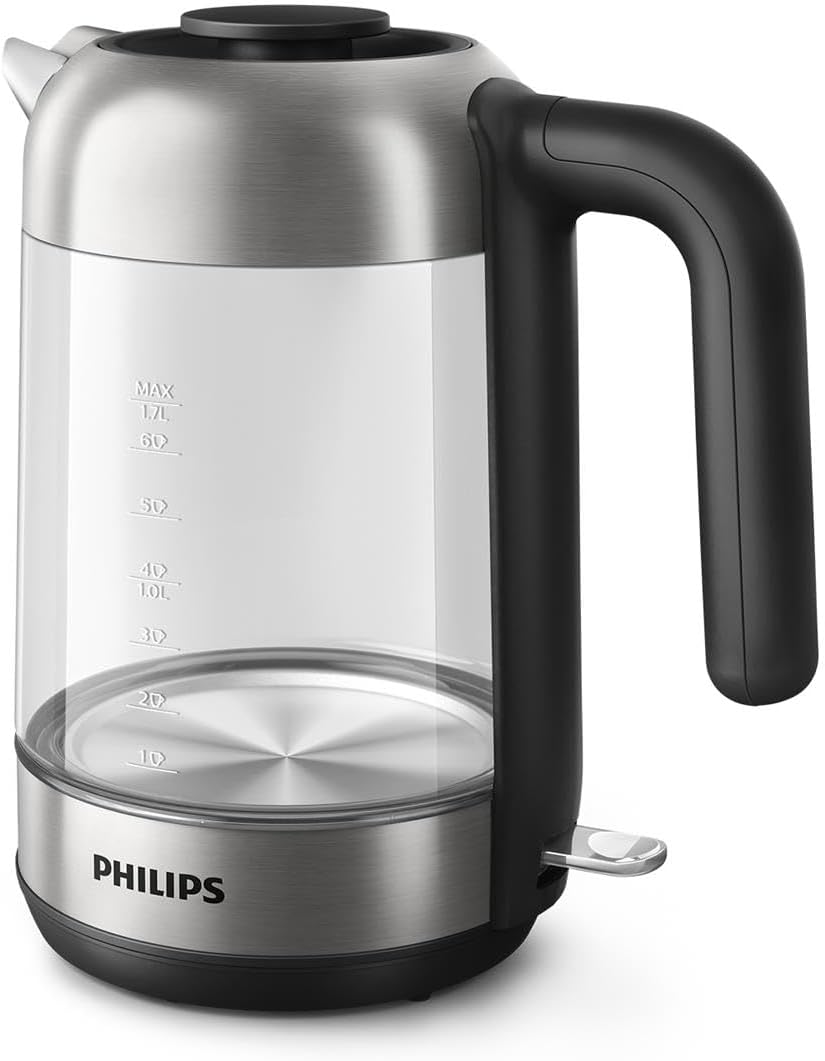 Philips Waterkoker 1.7 L Veerdeksel Indicatielamp Draaivoet Gemaakt om lang mee te gaan. Snelle kookprestaties van een superefficiënt verwarmingselement. Inhoud van 1,7 - meer dan 7 kopjes uit een volle kan. Merk Philips Capaciteit 1,7 Liter Materiaal Pol